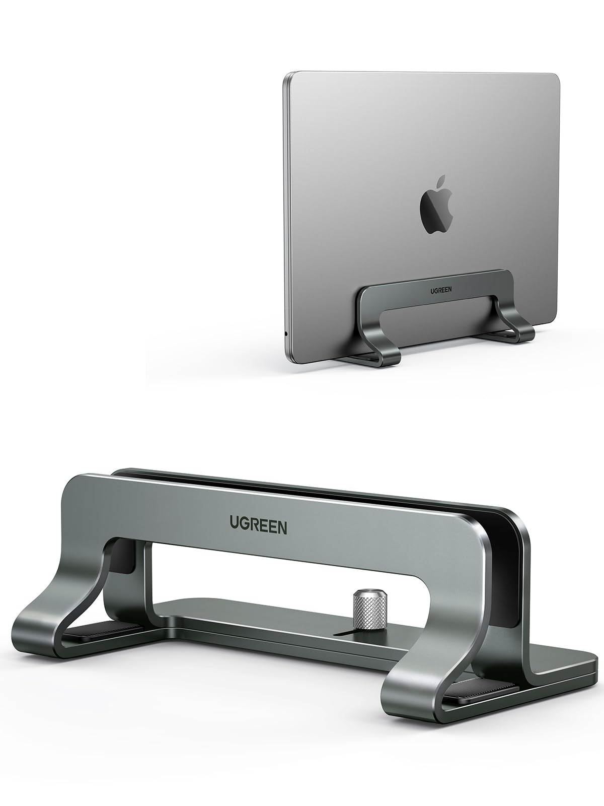 UGREEN Supporto Verticale per Laptop Regolabile Grigio | Stand per PC Portabile Salvaspazio Compatibile con MacBook, notebook, iPad