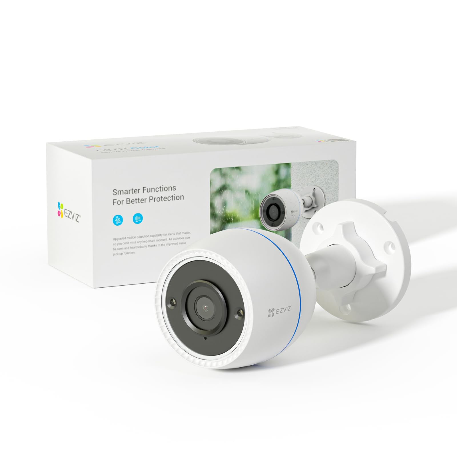 EZVIZ Telecamera Wi-Fi Esterno FHD 1080P, IP Videocamera di Sorveglianza, Rilevamento del Movimento, Difesa Attiva, Impermeabile IP67, Compatibile con Alexa, C3TN 2MP Versione Not…