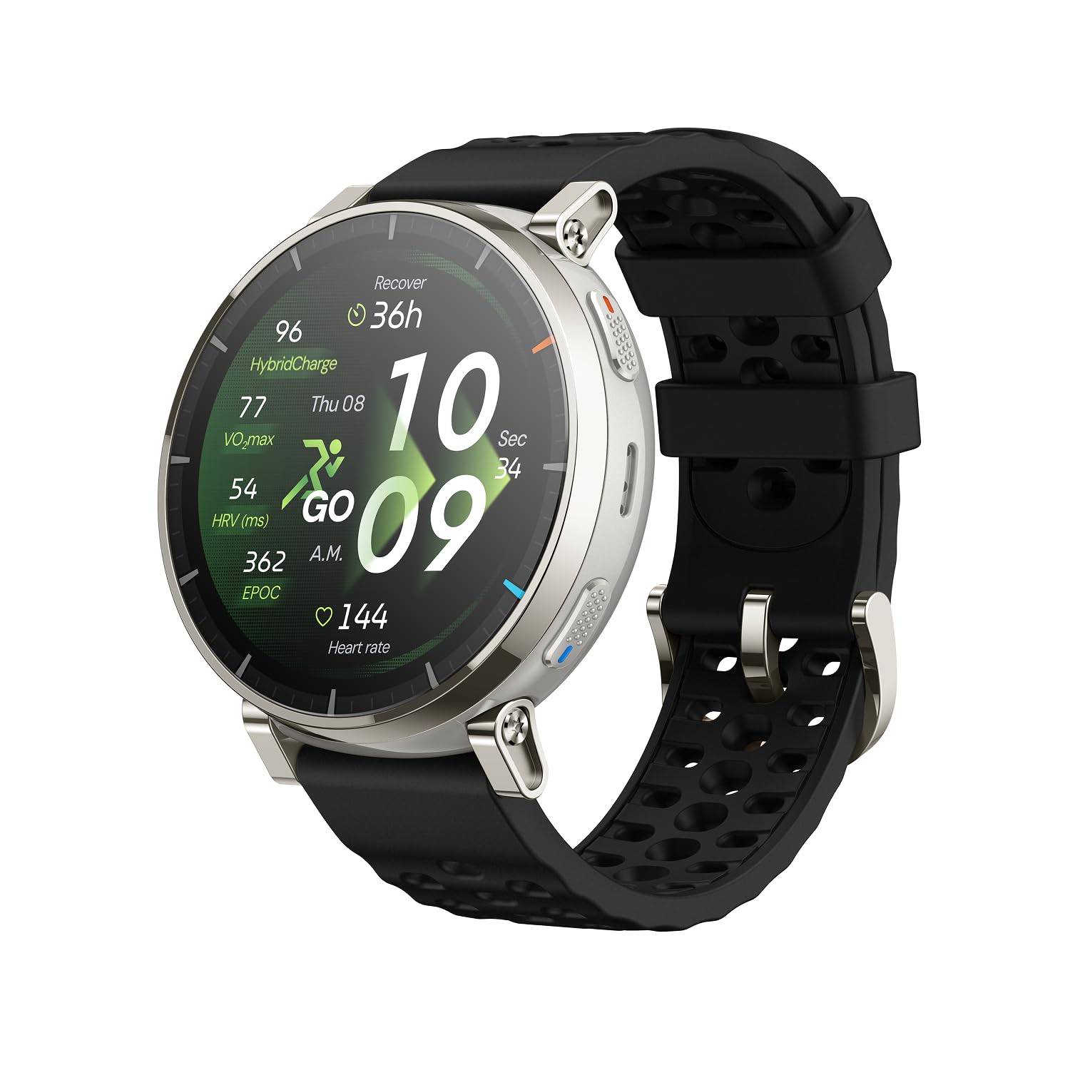 Amazfit Active 3 Premium 45mm Smartwatch GPS Running, AMOLED 1,32” Vetro Zaffiro, Batteria 12gg, 4GB, NFC, Mappe Offline, 170+ sport, 5 ATM, Cardiofrequenzimetro e Fitness Tracker…