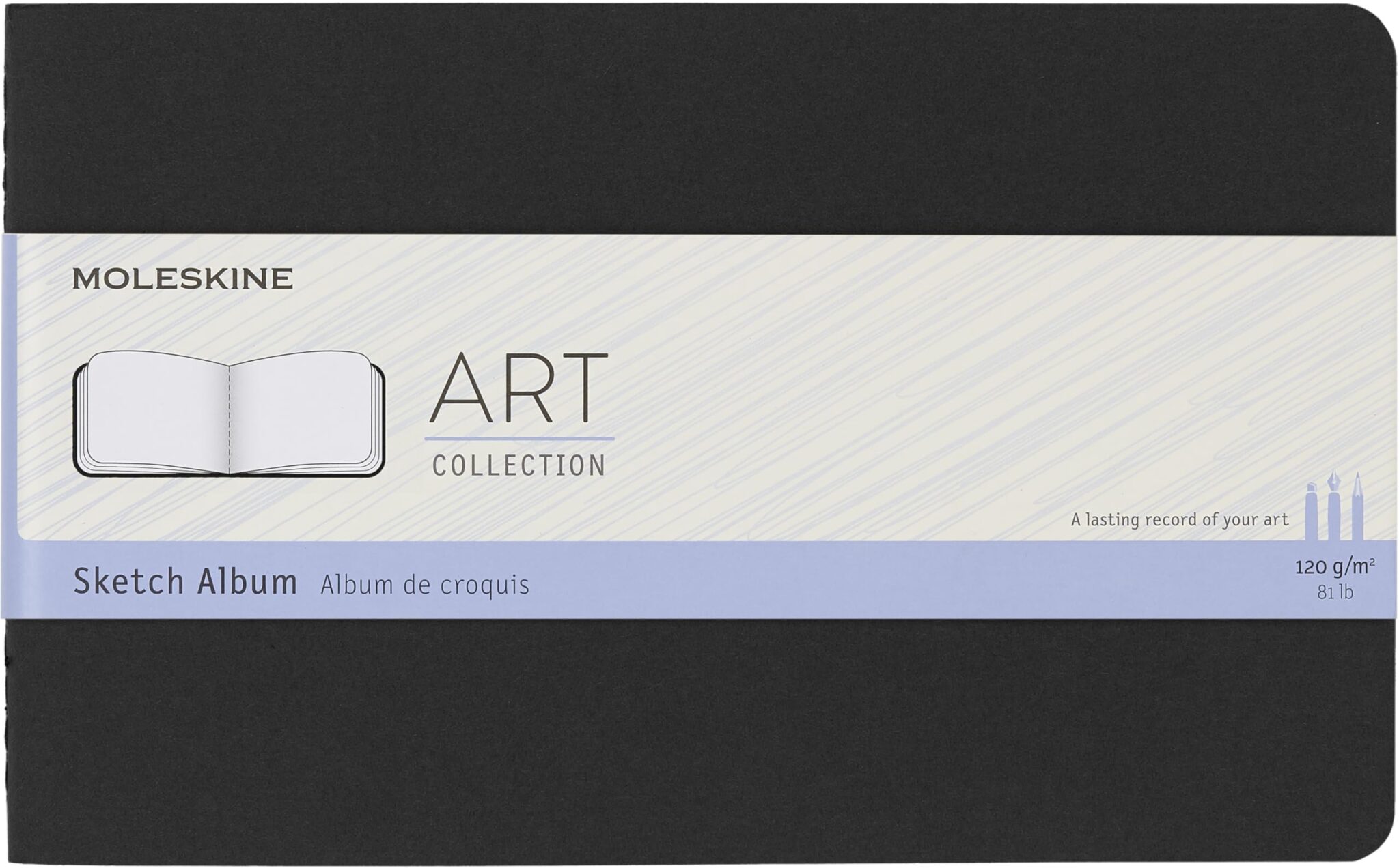 Moleskine Art Plus Album da Disegno, Grande, Copertina Morbida, Nero