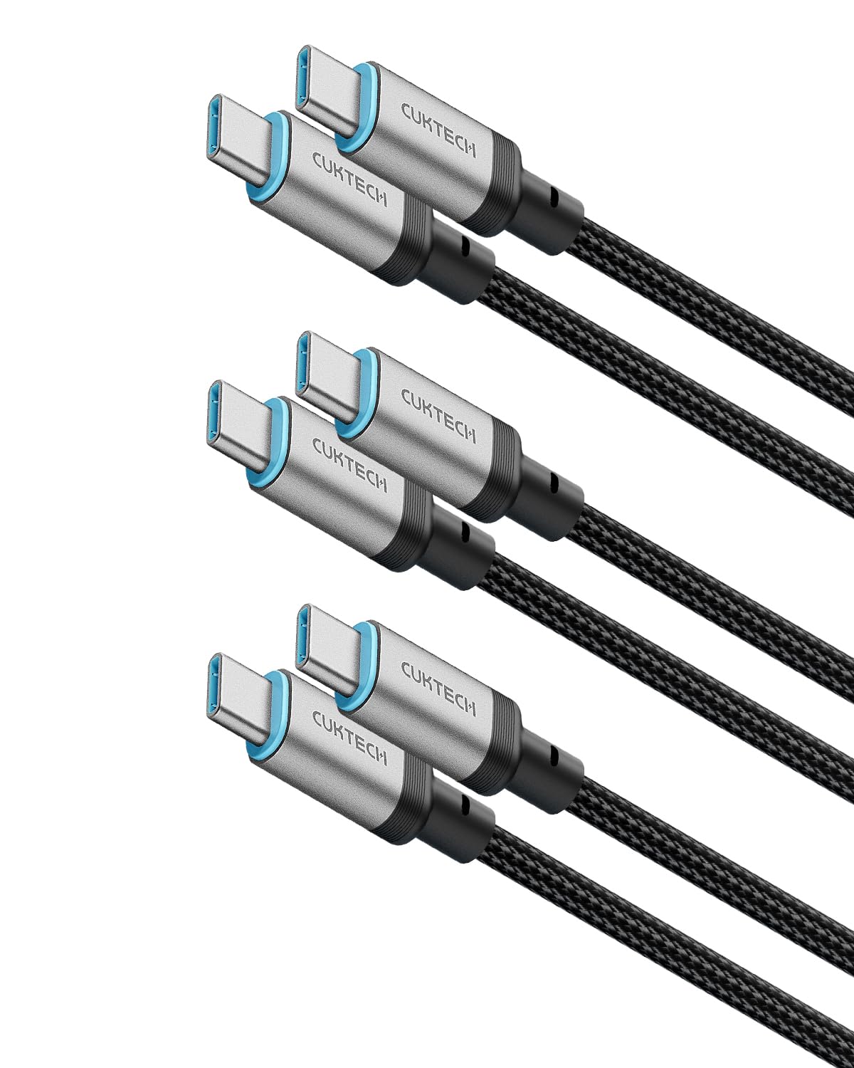 CUKTECH Cavo USB C da 240 W, 6 A, cavo intrecciato a ricarica rapida con design anti-groviglio, 1,5 m, 48 V/5 A, cavo PD3.1 per laptop, iPhone, Samsung, tablet, trasferimento dati…