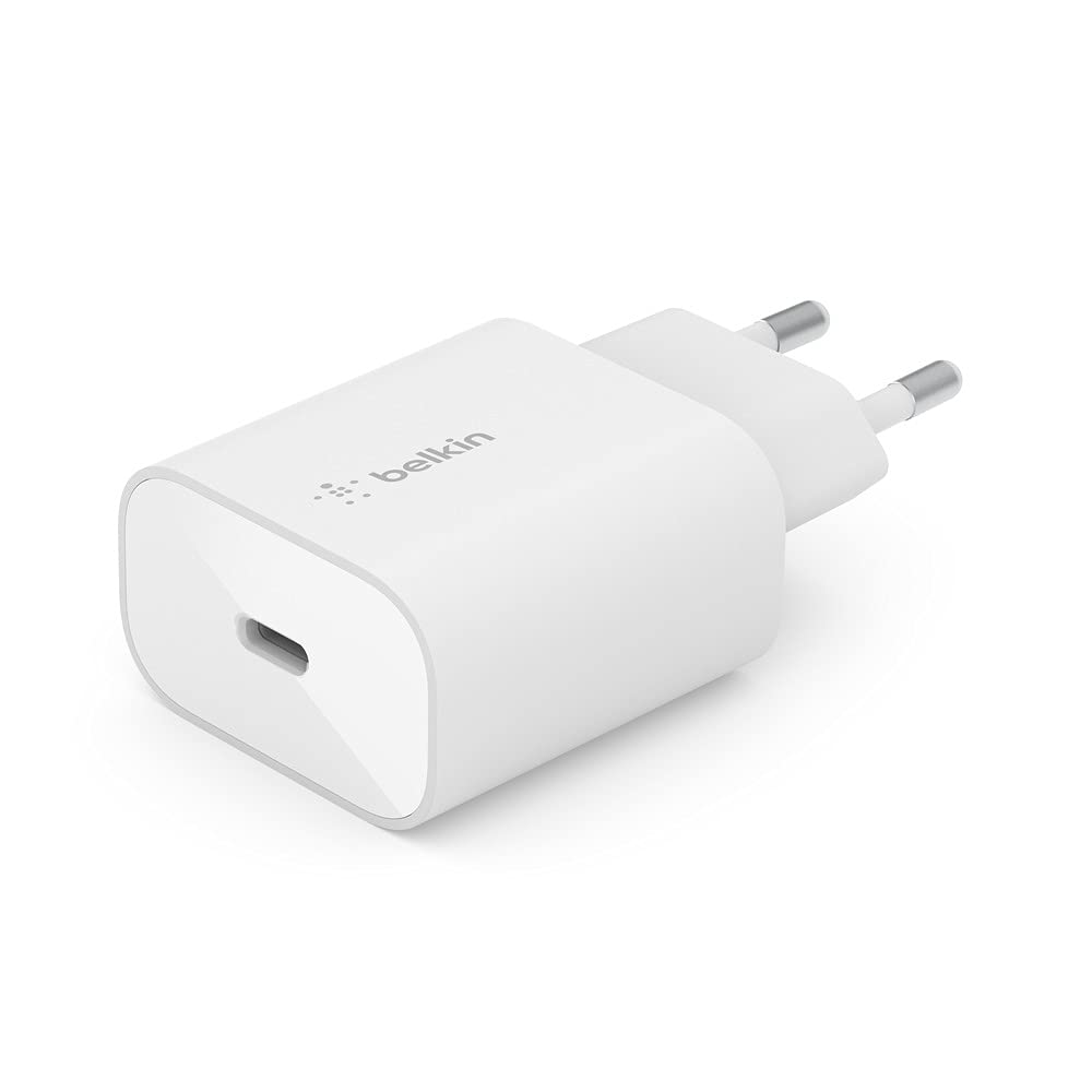 Belkin BoostCharge Caricabatteria da parete da 25 W con PPS, USB-C Power Derlivery, caricatore USB C, caricabatterie USB C rapido per iPhone 15, Samsung Galaxy, Note, iPad, Pixel…