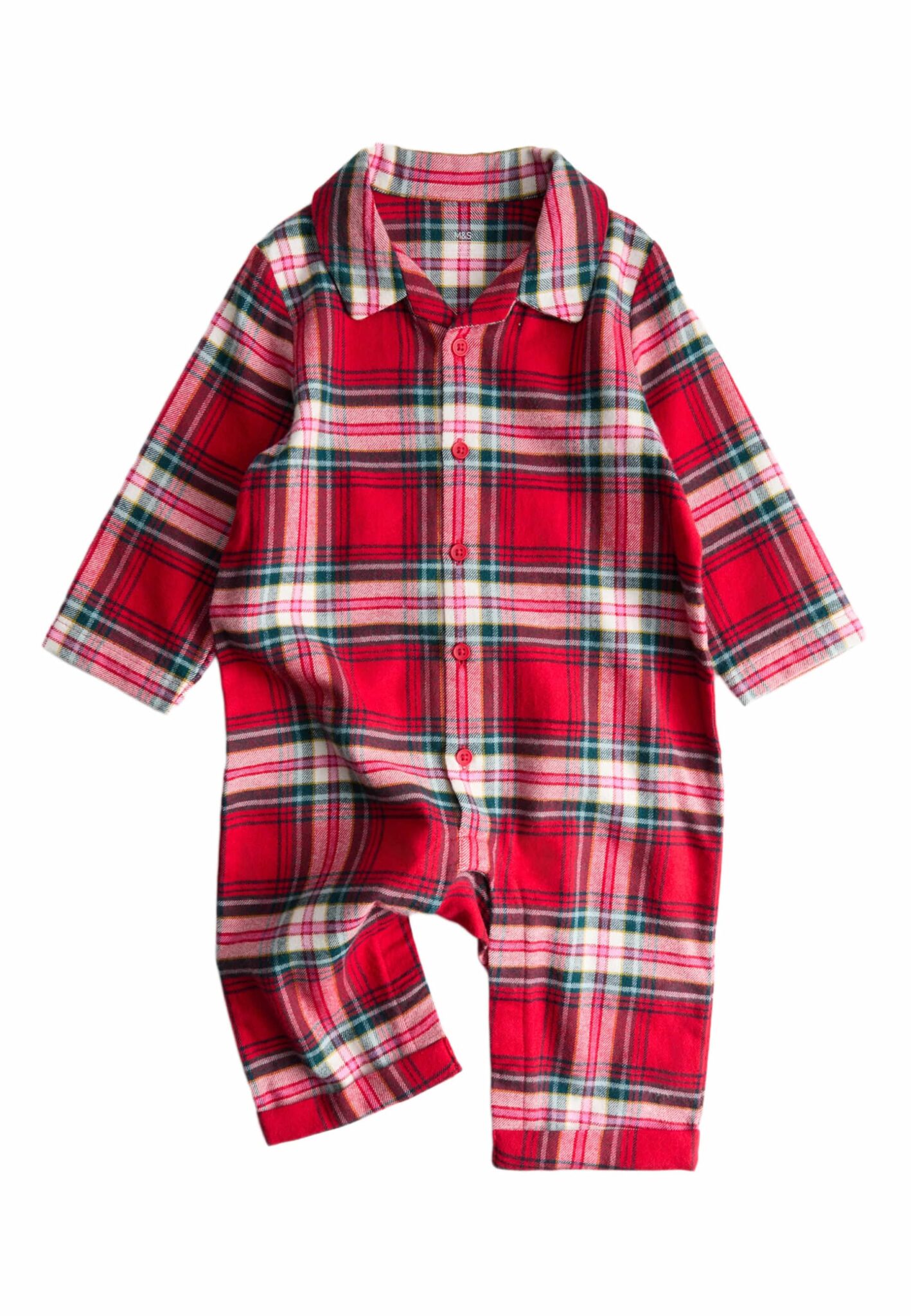 Marks & Spencer Bambino a Quadri Puro Cotone Pagliaccetto – Unisex per Bambini e Ragazze