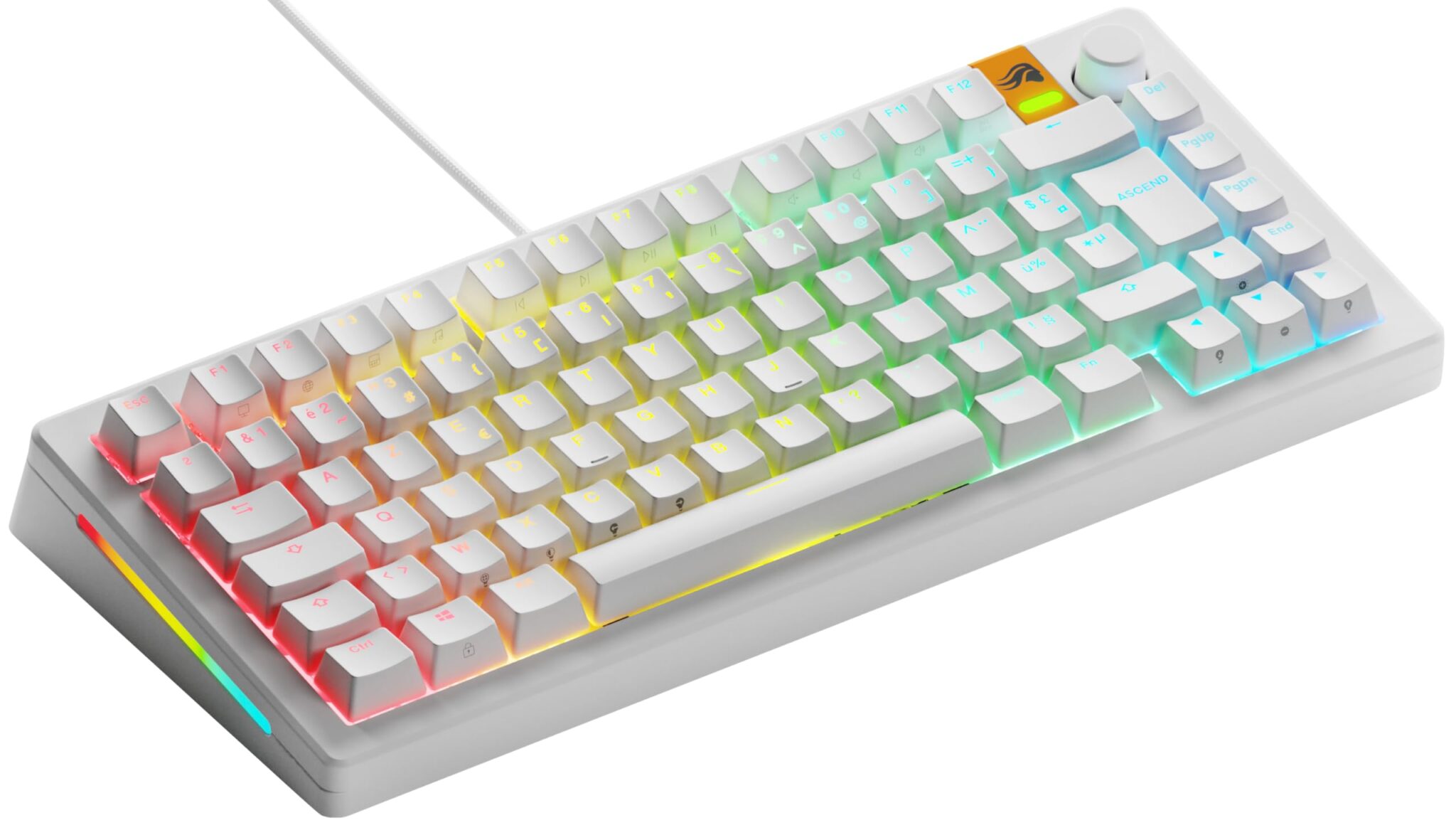 GLORIOUS GMMK 3 TKL 75% Tastiera AZERTY Francese (Bianco) | Frequenza Di Polling Altissima, Scocca Lavorata A Macchina CNC, Architettura Modulare Hotswap E Illuminazione Luce Led…