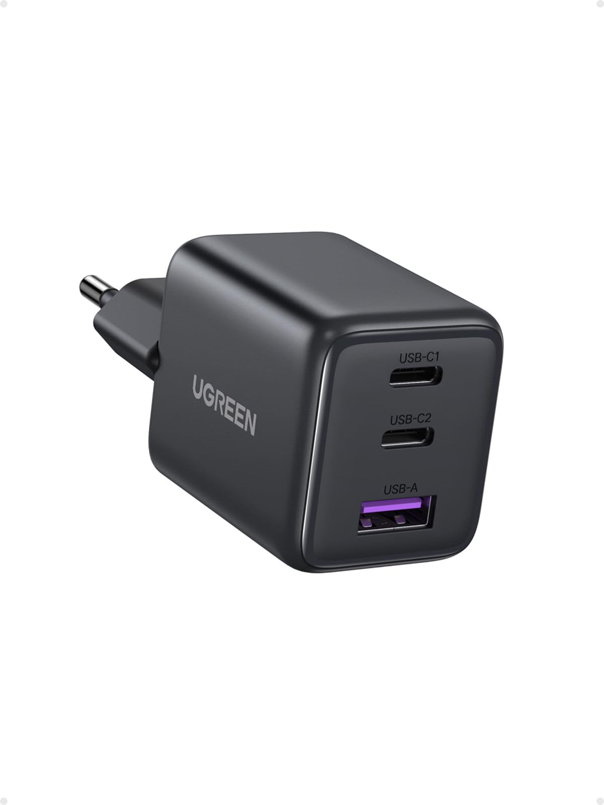 UGREEN Zapix Caricatore USB C 30W Carica Rapida GaN Alimentatore PD (Nero) | 3 porte Compatibile con iPhone 17 Pro MAX Air 16 15 Galaxy S26 S25 S24 Ultra A57 A16 Pixel 10 9 8 iPad…