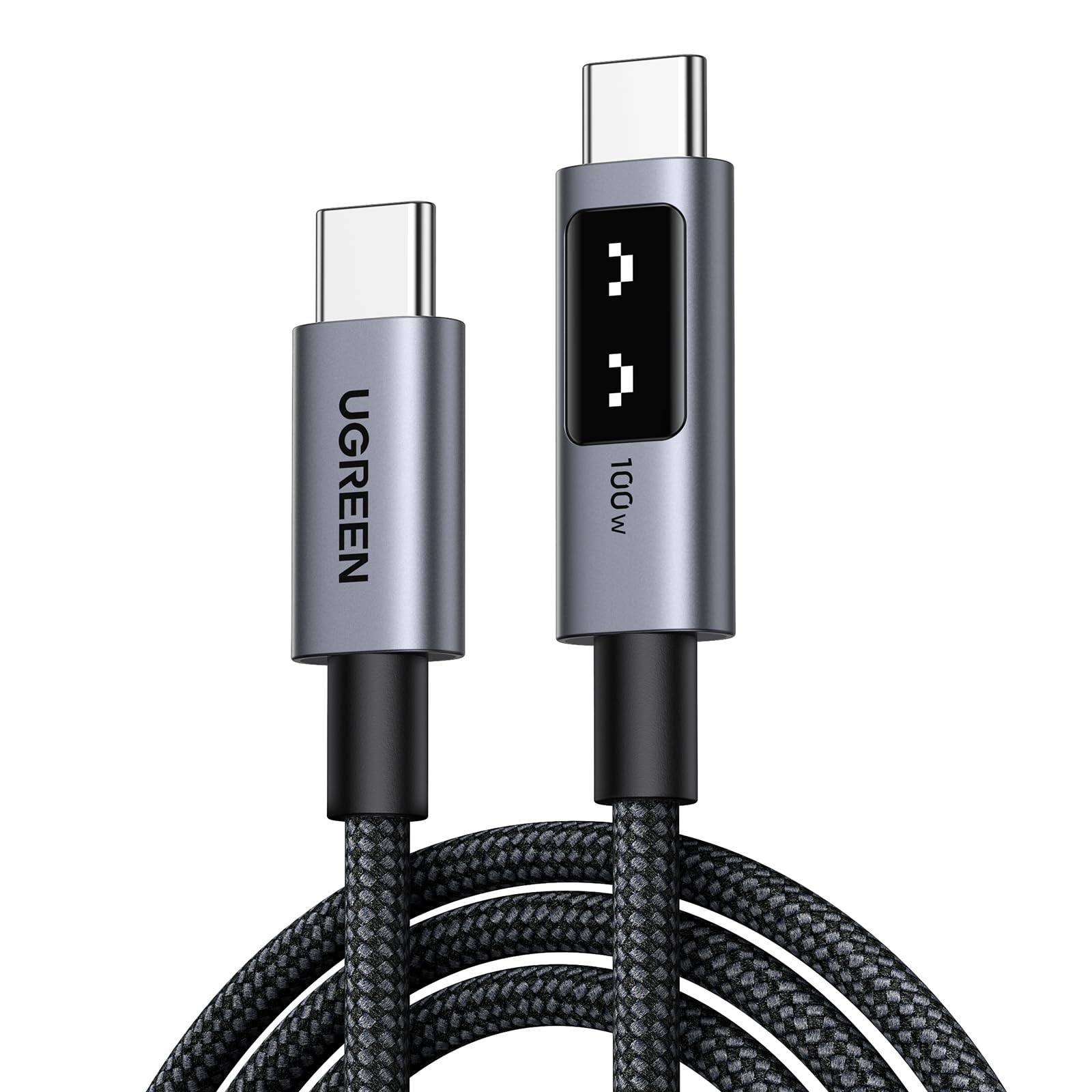 UGREEN Uno Cavo USB C 100W Nylon Intrecciato Ricarica Rapida (2M) | Type C PD 3.0, Compatibile con iPhone 17 Pro Max Air/16/15, MacBook, iPad, Galaxy S26/S25/S24, Pixel 10/9, ecc.