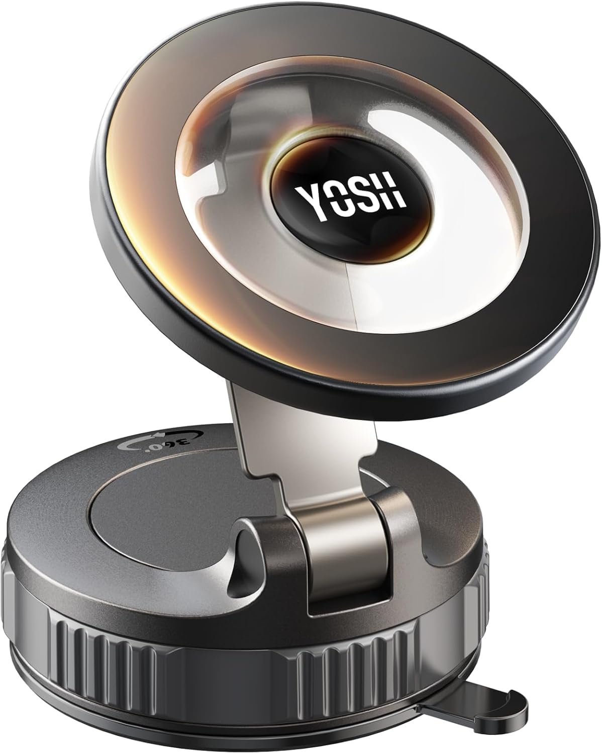 YOSH Sottovuoto Porta Cellulare Auto Magnetico, Nuovo per Magsafe Supporto Telefono Auto con Ventosa in TPU Aggiornata per iPhone 17 16 15 14 13 12 Samsung Pixel
