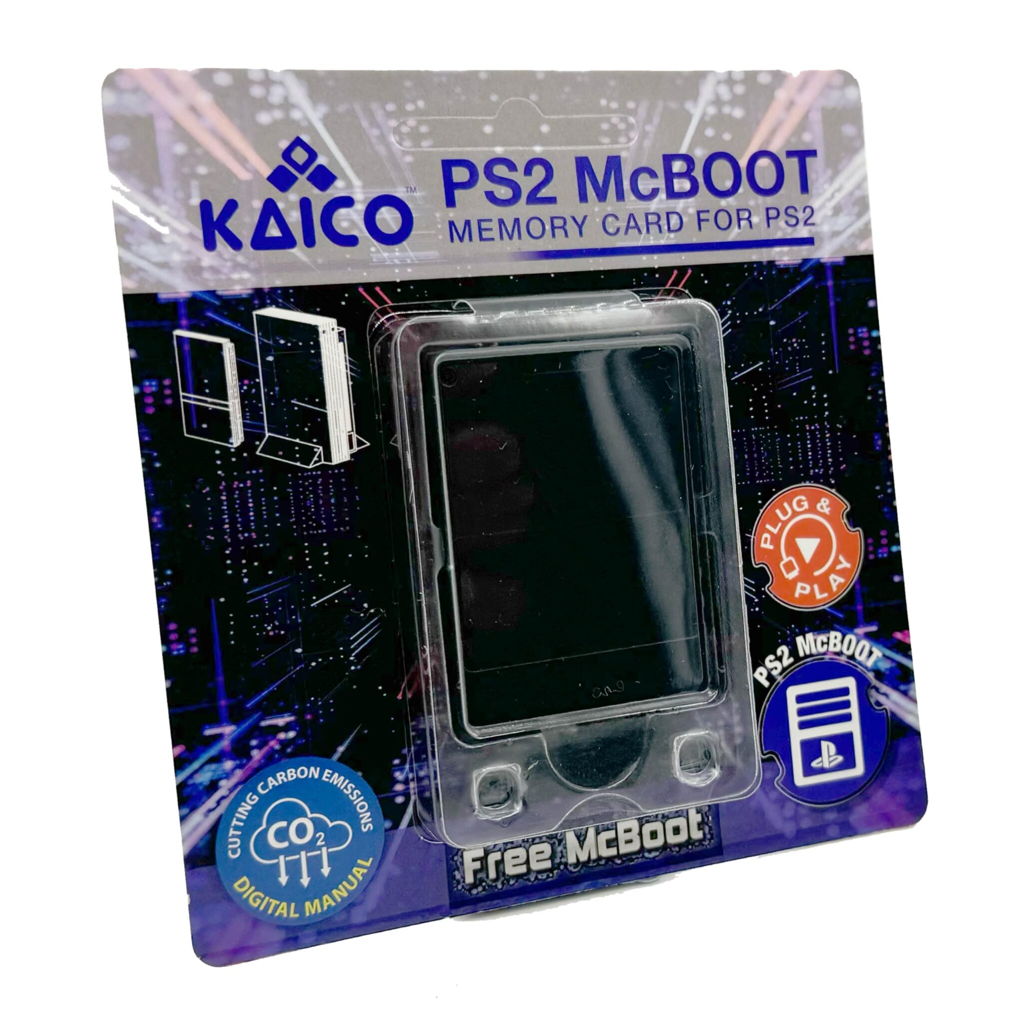 Kaico Scheda di Memoria PS2 Free McBoot 8MB, FMCB 1.966 Preinstallato | Include uLaunchELF, OPL, HD Loader, USB Advance, GSM, SMS e CodeBreaker; supporta PAL/NTSC, esclude SCPH-90…