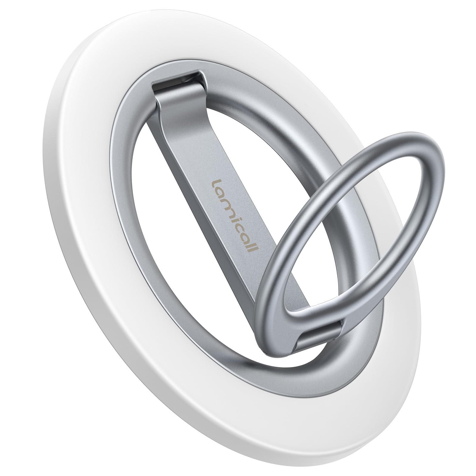 Lamicall Supporto Magnetico Anello Cellulare per MagSafe, [360° Rotazione] | [Doppia Cerniera Migliorata] con Anello Metallico, Portacellulare Magnetico per iPhone 17/16/15/14/13/…