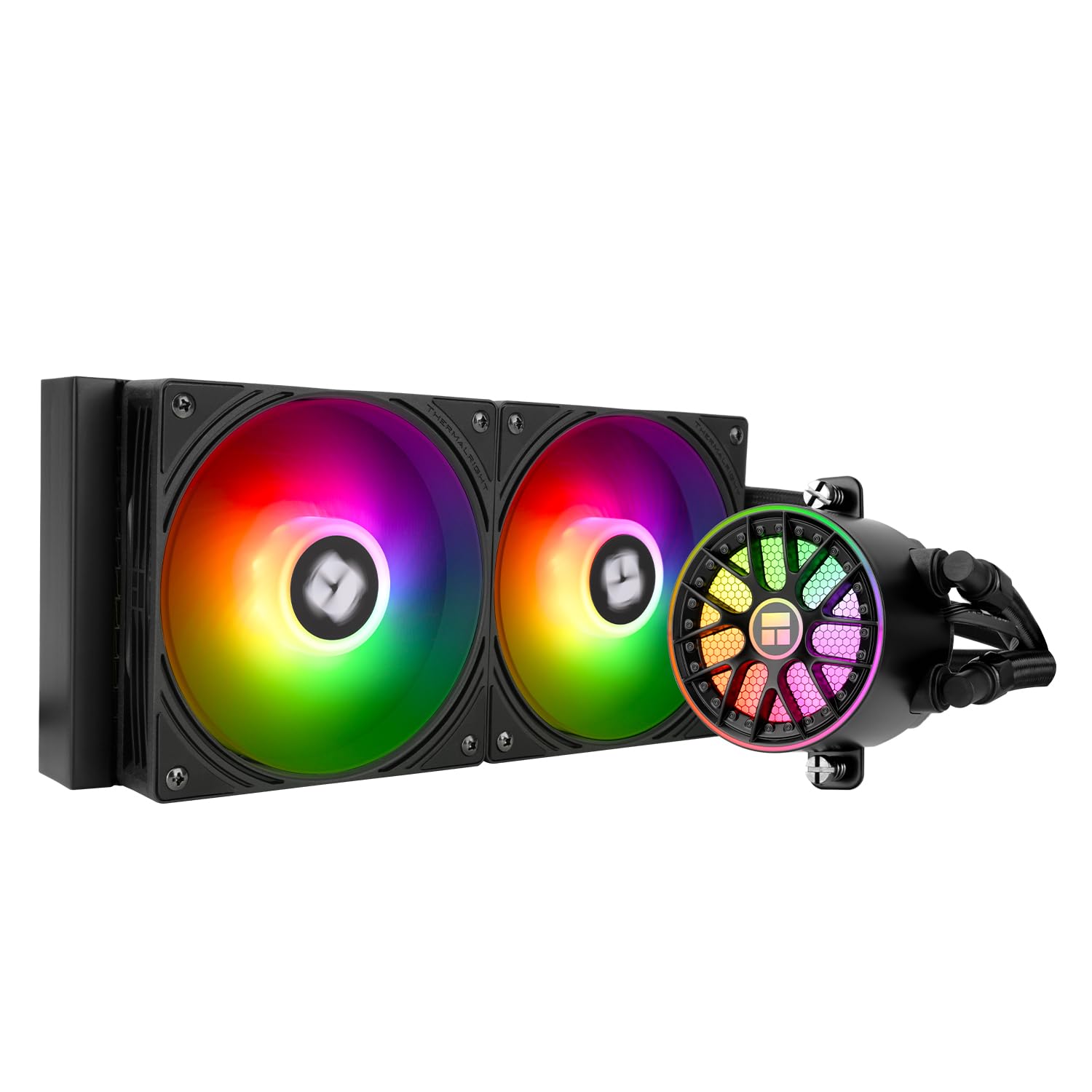 TR-Thermalright AQUA ELITE 240 V6 ARGB - Radiatore CPU liquido, 240mm Raffreddamento Aio, doppia ventola PWM ARGB, per AM4/AM5, Intel LGA1851/1700/115x/1200 (Nero)