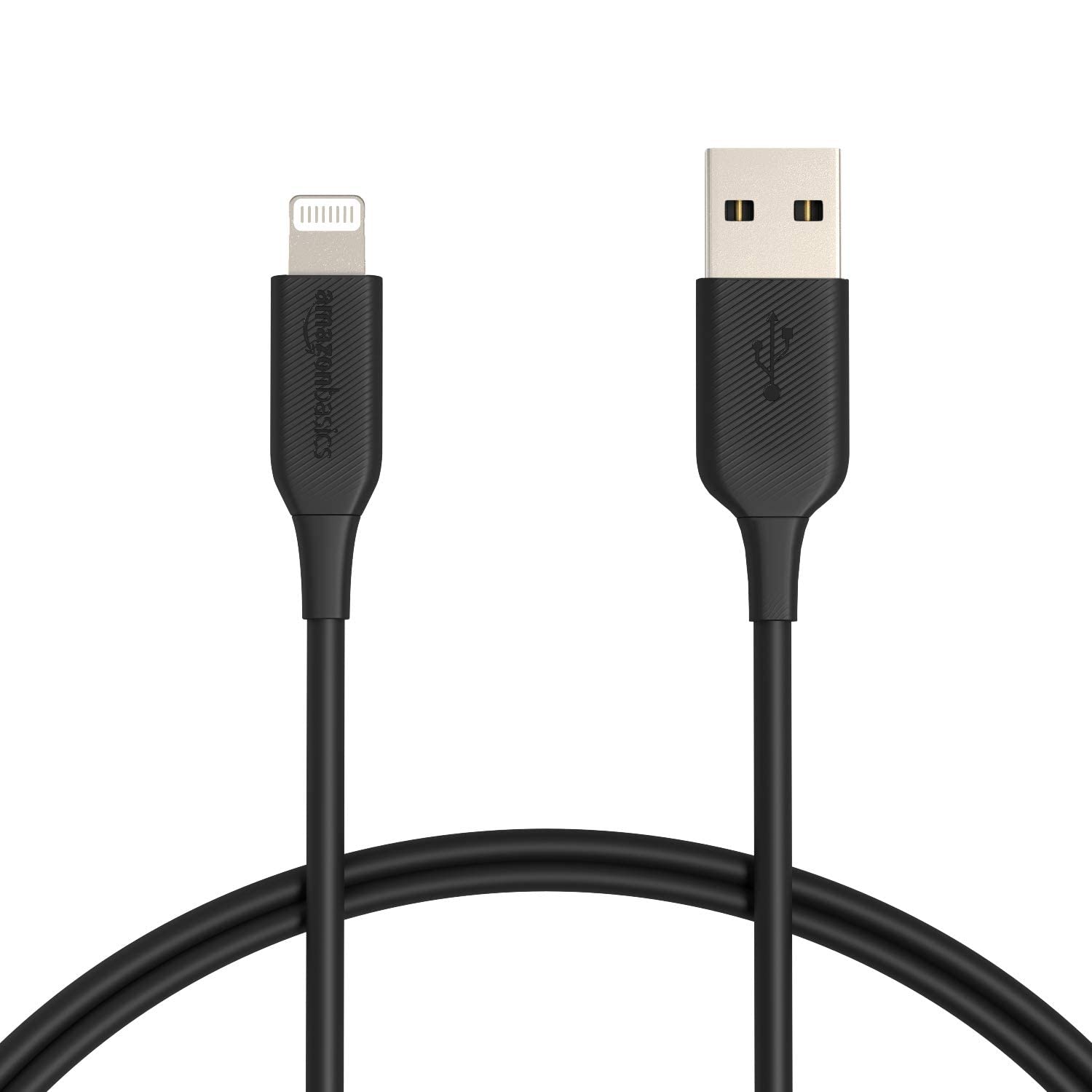 Amazon Basics - Cavo di ricarica USB-A a Lightning, certificato MFi, serie Advanced, per iPhone, nero, 0.9 m, confezione da 2