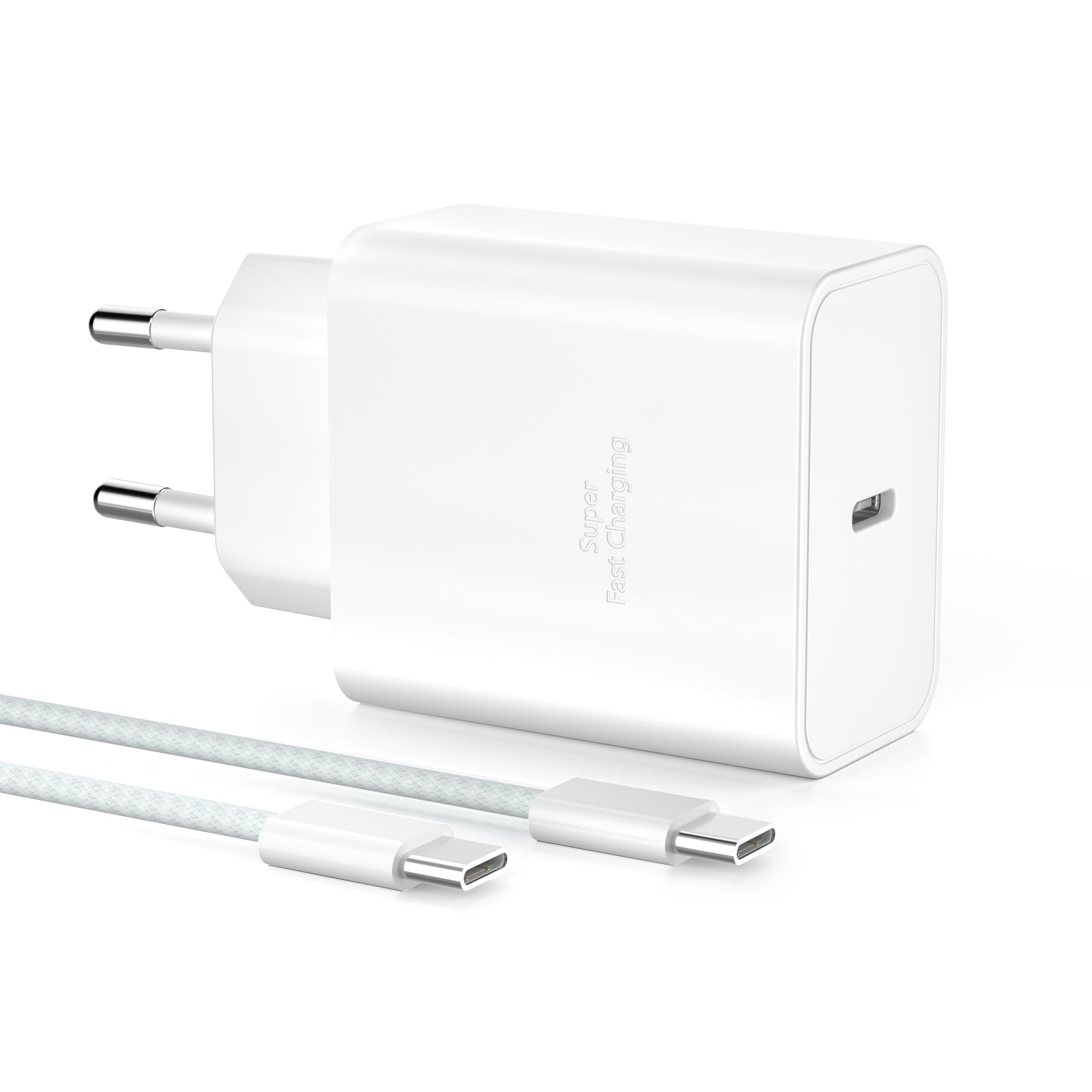 YISH 45W Caricatore USB C Caricabatterie Rapido GaN - Alimentatore USB C Presa Carica Batterie Cellulare PPS Compatibile con Samsung S26 S25 S24 iPhone 17 16 15 Spina Type C Adatt…