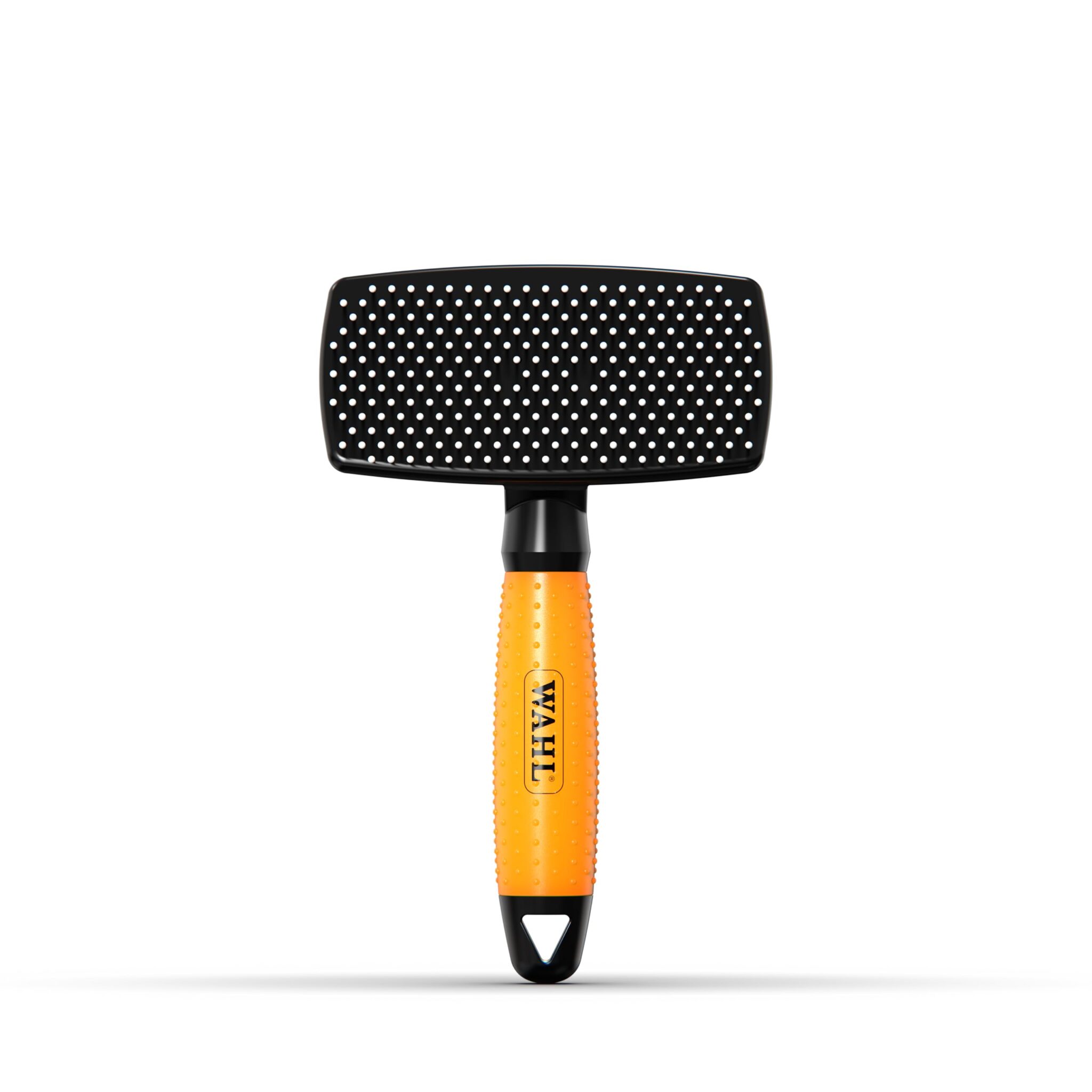Wahl Spazzola cardatrice grande autopulente in nylon per animali sensibili | Spazzola per toelettatura di animali domestici , setole in nylon, delicata, manico in gel risciacquabi…