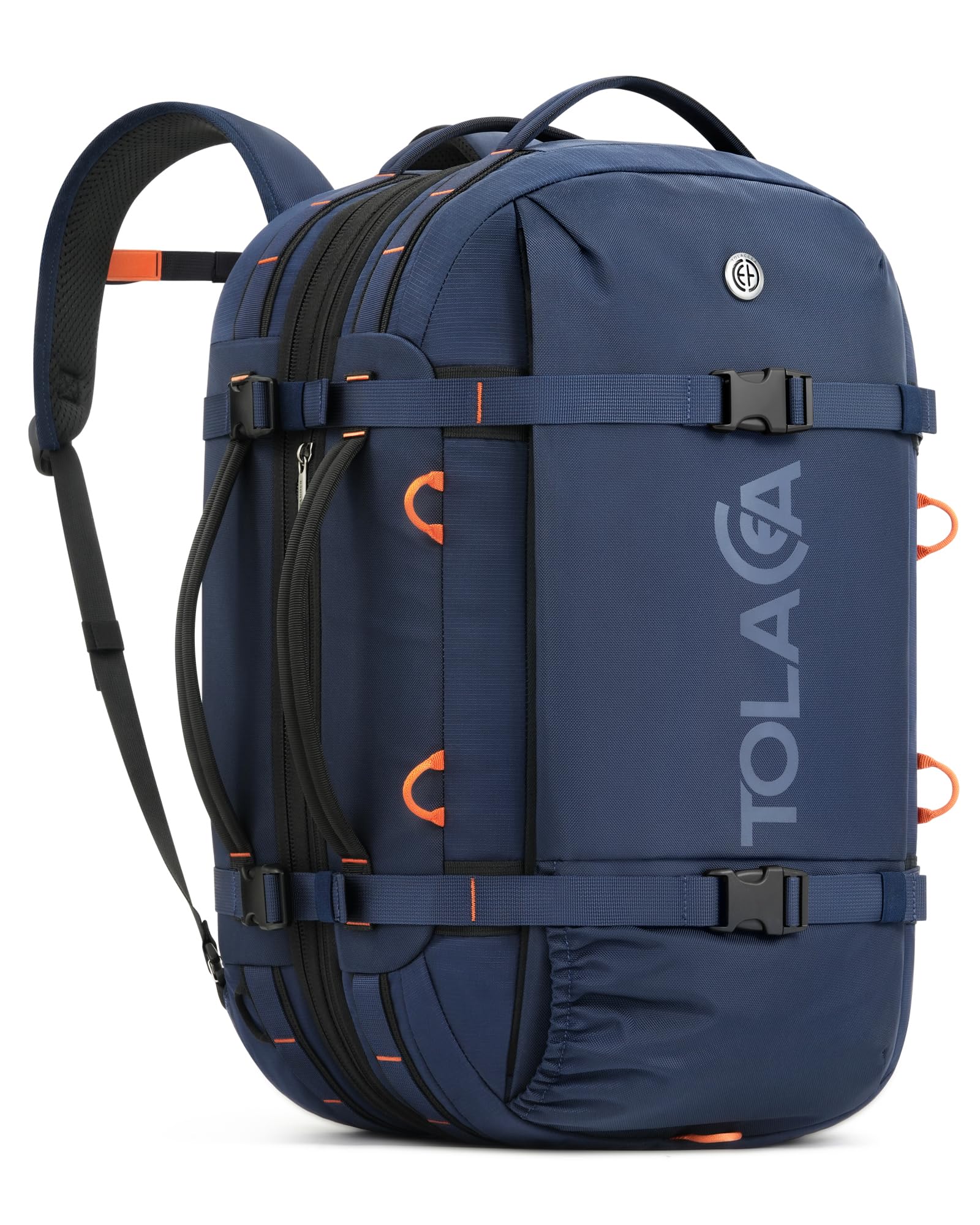 Tolaccea Zaino da Viaggio Espandibile 40-50L, Bagaglio a Mano PC 16 Pollici | Materiale RPET, Espandibile da 40 a 50L, Scomparto PC 16" apribile a 180°, Tasche Impermeabile, Manic…