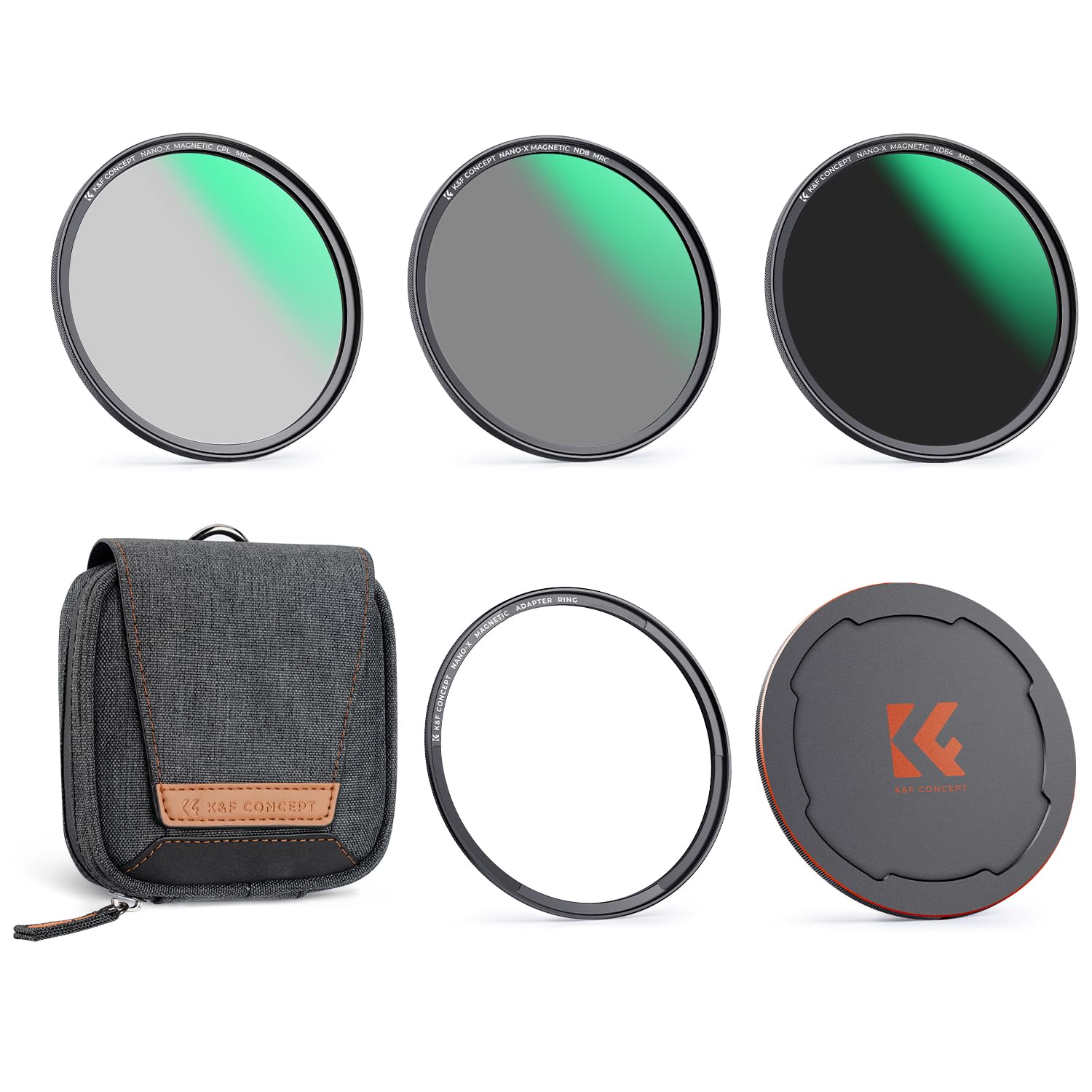 K&F CONCEPT Nano-Xcel 52mm Filtri Magnetici CPL+ND8+ND64+Anelli+Tappo | Magnetic Filter Quick Swap System Filtro Polarizzatore/ND8/ND64, Anelli Adattatori + Tappo Obiettivi, Custo…