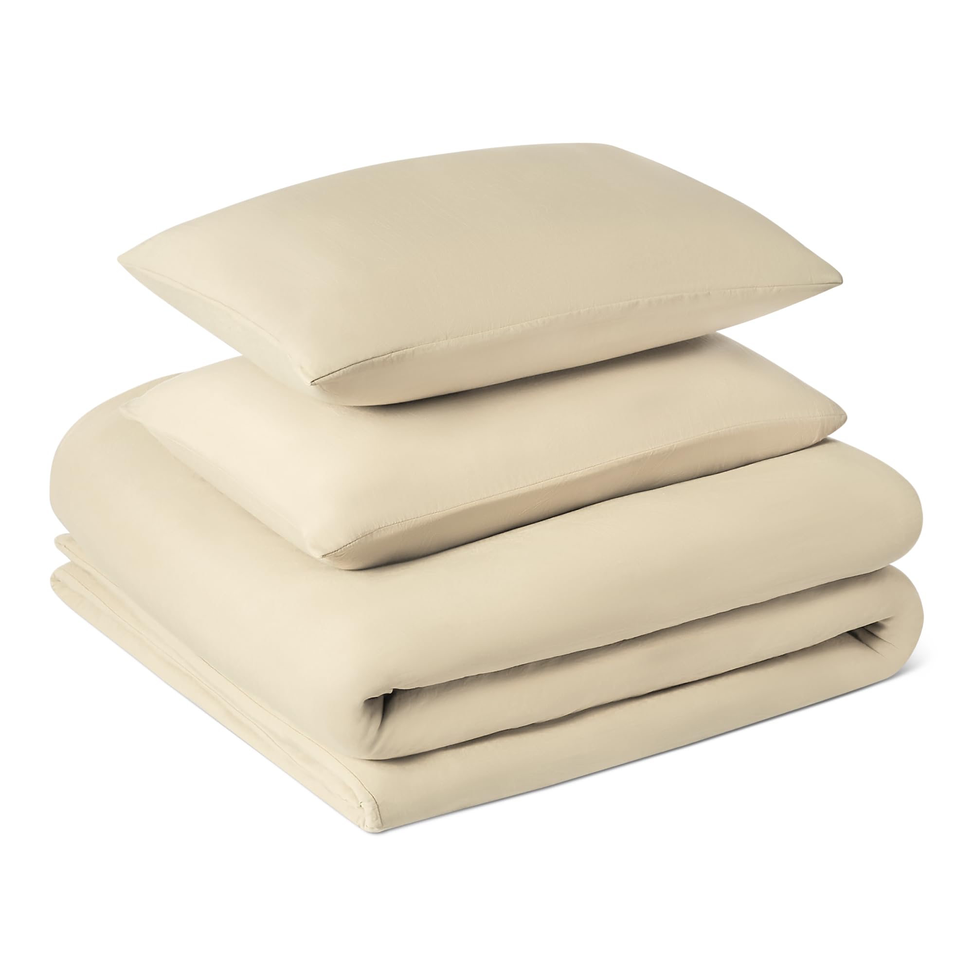 Amazon Basics Set Copripiumino Matrimoniale in Microfibra Prelavata, Extra Morbido con Effetto Naturale Arricciato, Non Necessita Stiratura, Copripiumino da 240 x 220 cm e 2 Feder…