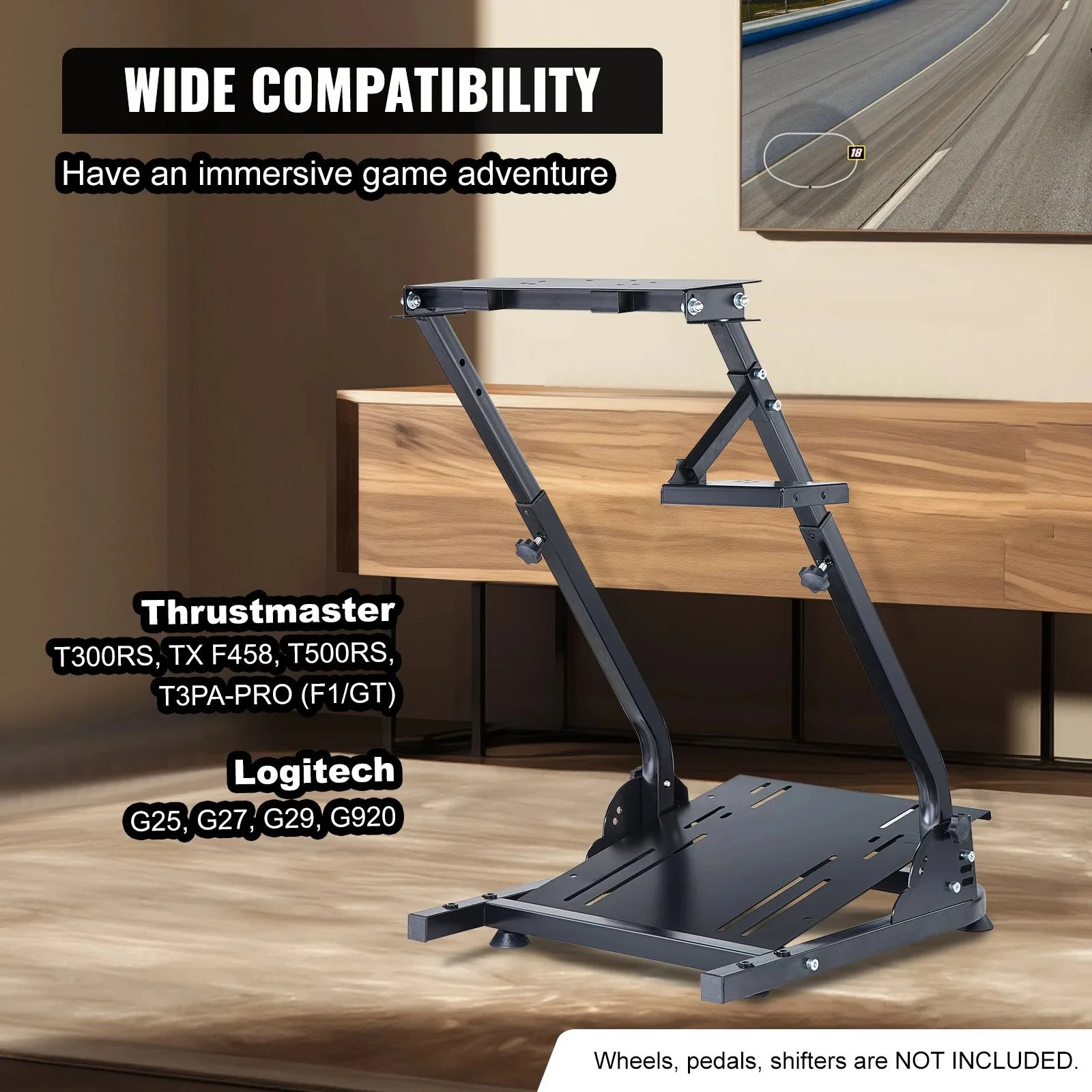 Supporto Pieghevole per Volante da Corsa SIHAO per Logitech G29/G920/G27 e T300RS, Supporto per Simulatore con Altezza Regolabile, Compatibile con Console Xbox/PS4/PS5 e PC