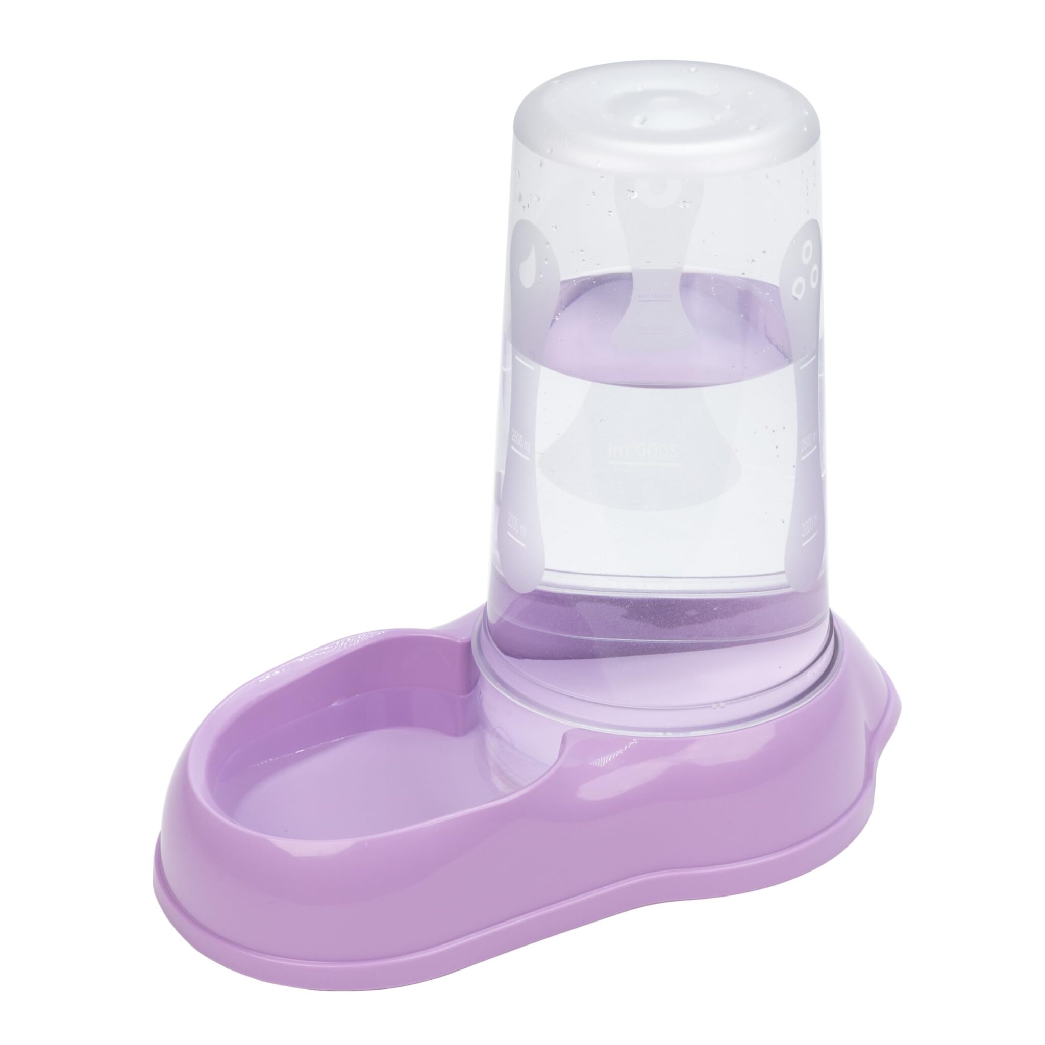 Ferplast Distributore di Acqua e Cibo per Cani AZIMUT 3L Ciotola Cani per Crocchette da 3 Litri, Fondo antiscivolo, 20 x 33,5 x h 31 cm Lilla