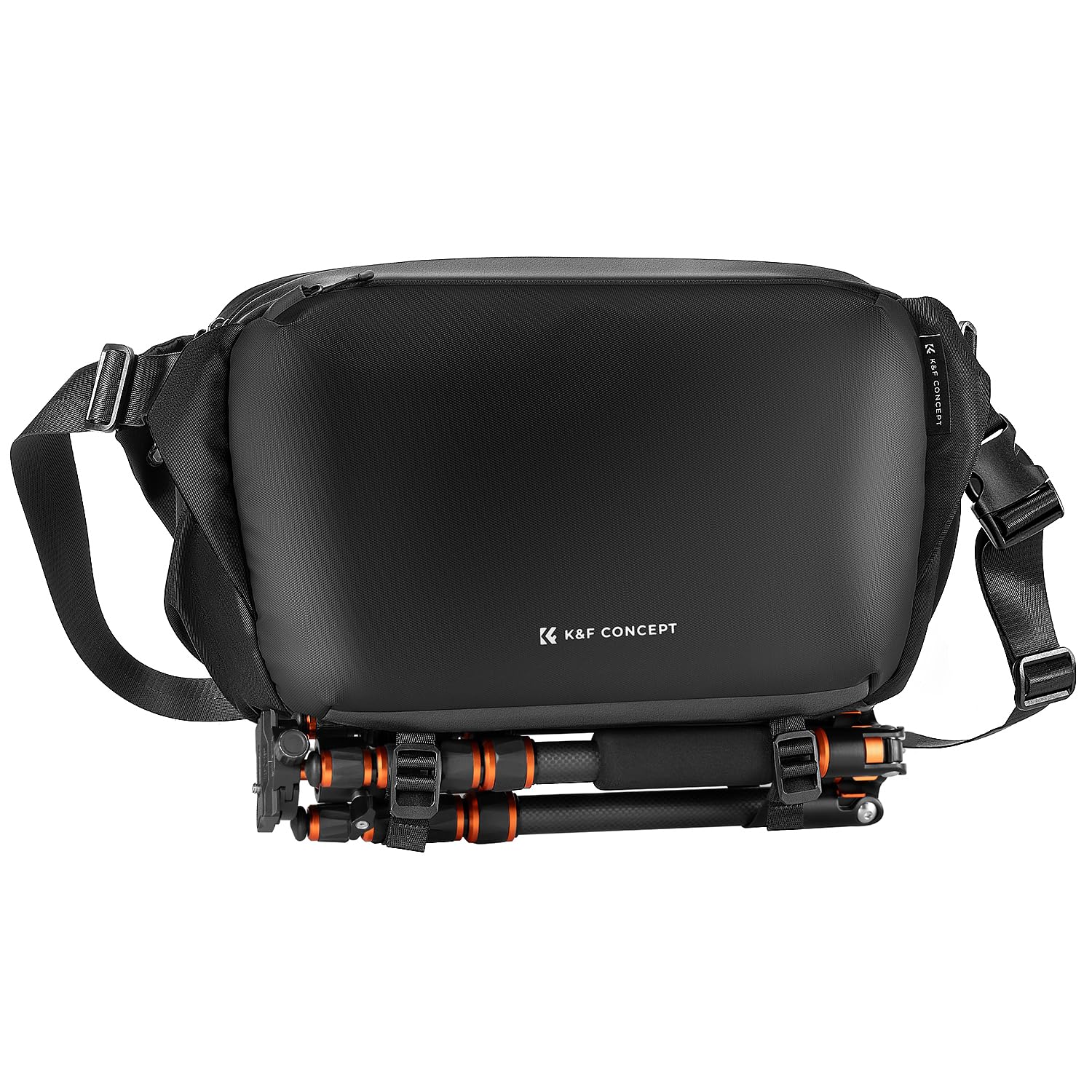 K&F CONCEPT Borsa Foto Tracolla Impermeabile Antiurto 33cm Nero | Tessuto impermeabile antiurto, 33x22x15cm, 6L,tracolla 130cm, 5 modi spalla/crossbody/vita, DSLR 1 corpo+2 obiett…