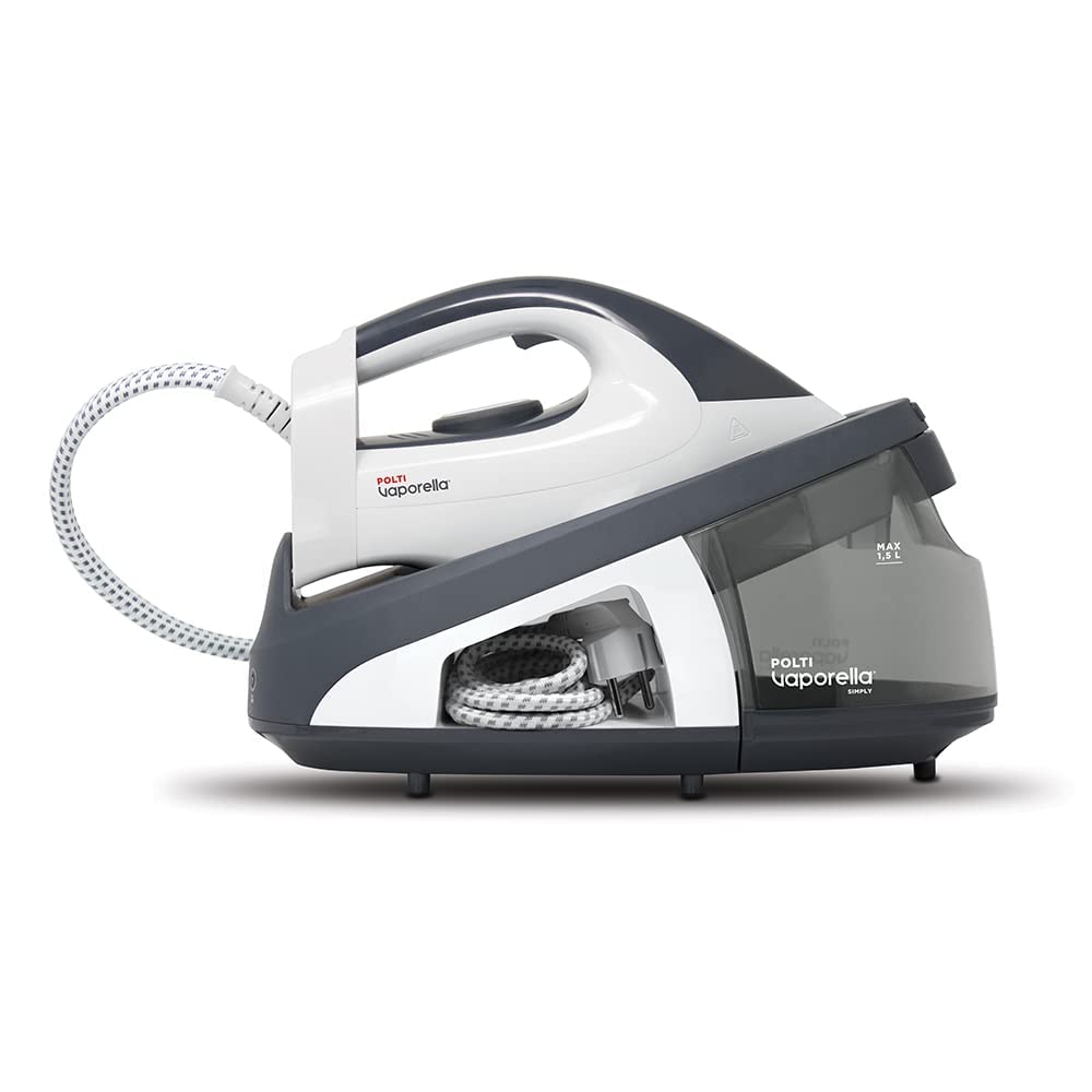 Polti Vaporella Simply VS10.10, Ferro Da Stiro Generatore di Vapore | Pressione Pompa 6,5 Bar, Potenza 2200 W, Serbatoio Estraibile 1,5 L, Funzione Eco, Riscaldamento in 2 Min, Bi…