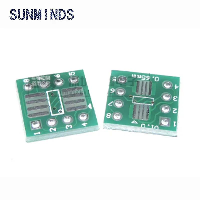 20PCS TSSOP8 SSOP8 SOP8 per DIP8 PCB SOP-8 SOP Scheda di Trasferimento DIP Spille Bordo Passo Adattatore