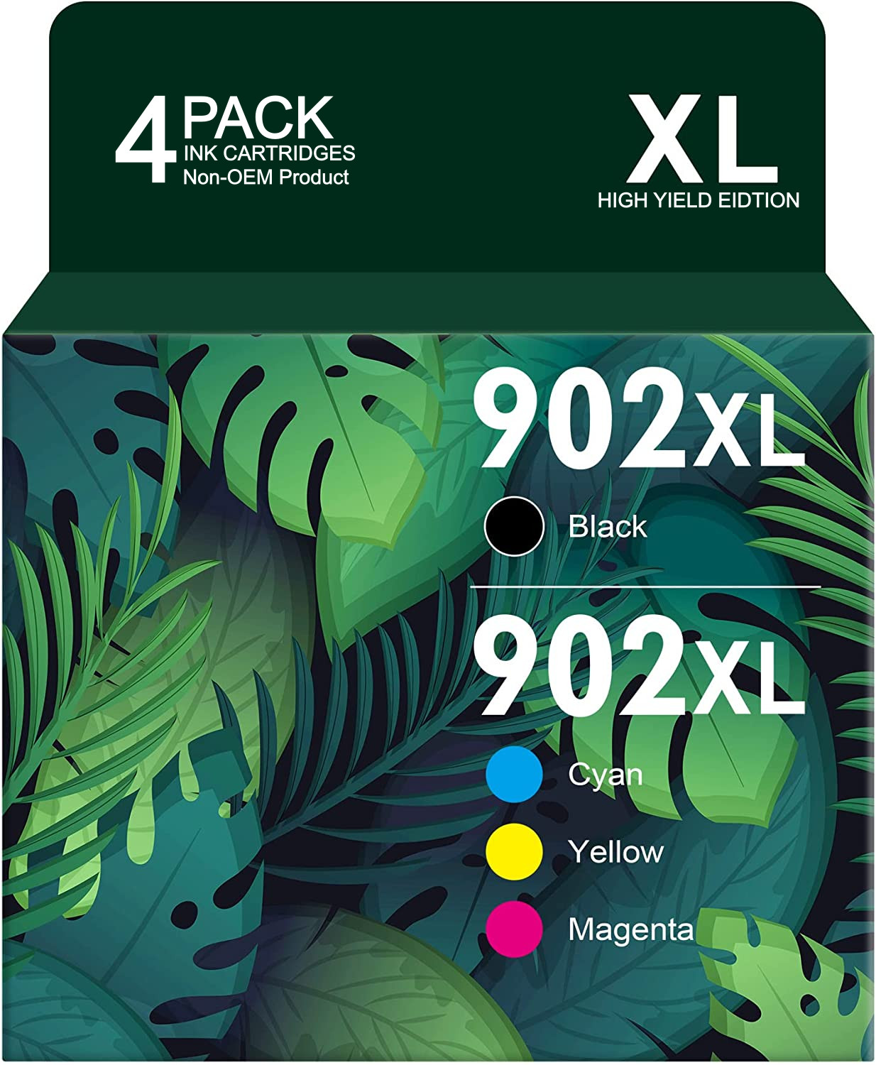 4Pk Cartucce di inchiostro 902XL per HP 902 Ink OfficeJet 6978 6968 6954 6976 6979 6950