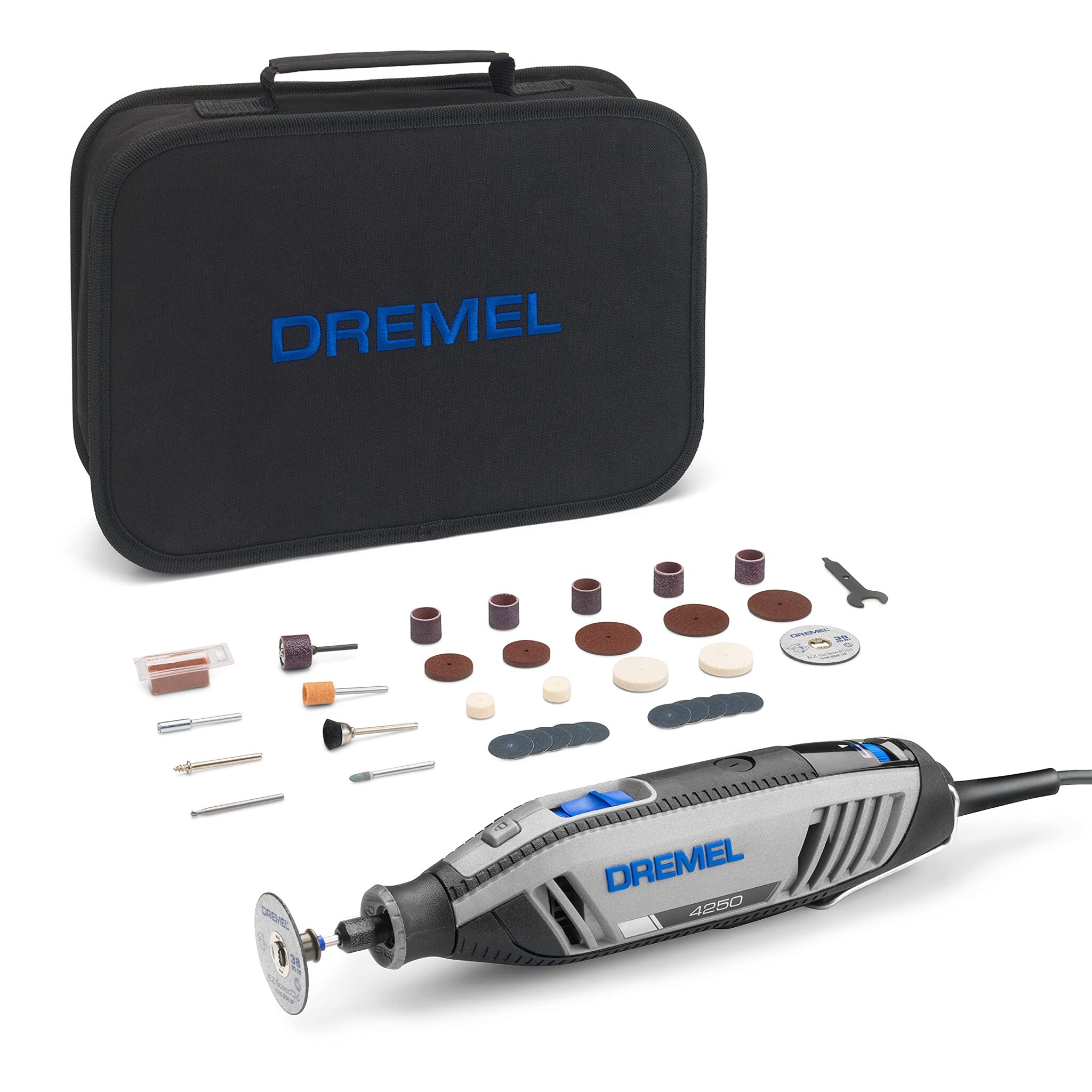 Dremel 4250 Multiutensile 175 W, Kit Multiutensile con 35 Accessori, Motore da 175 W con Electronic Feedback, Velocità Variabile 5.000-35.000 giri/min