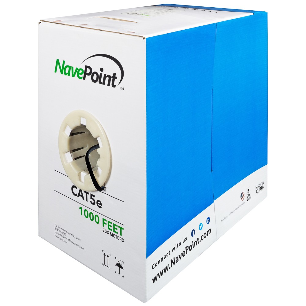 CAT5e 1000FT Nero Confezione da 1