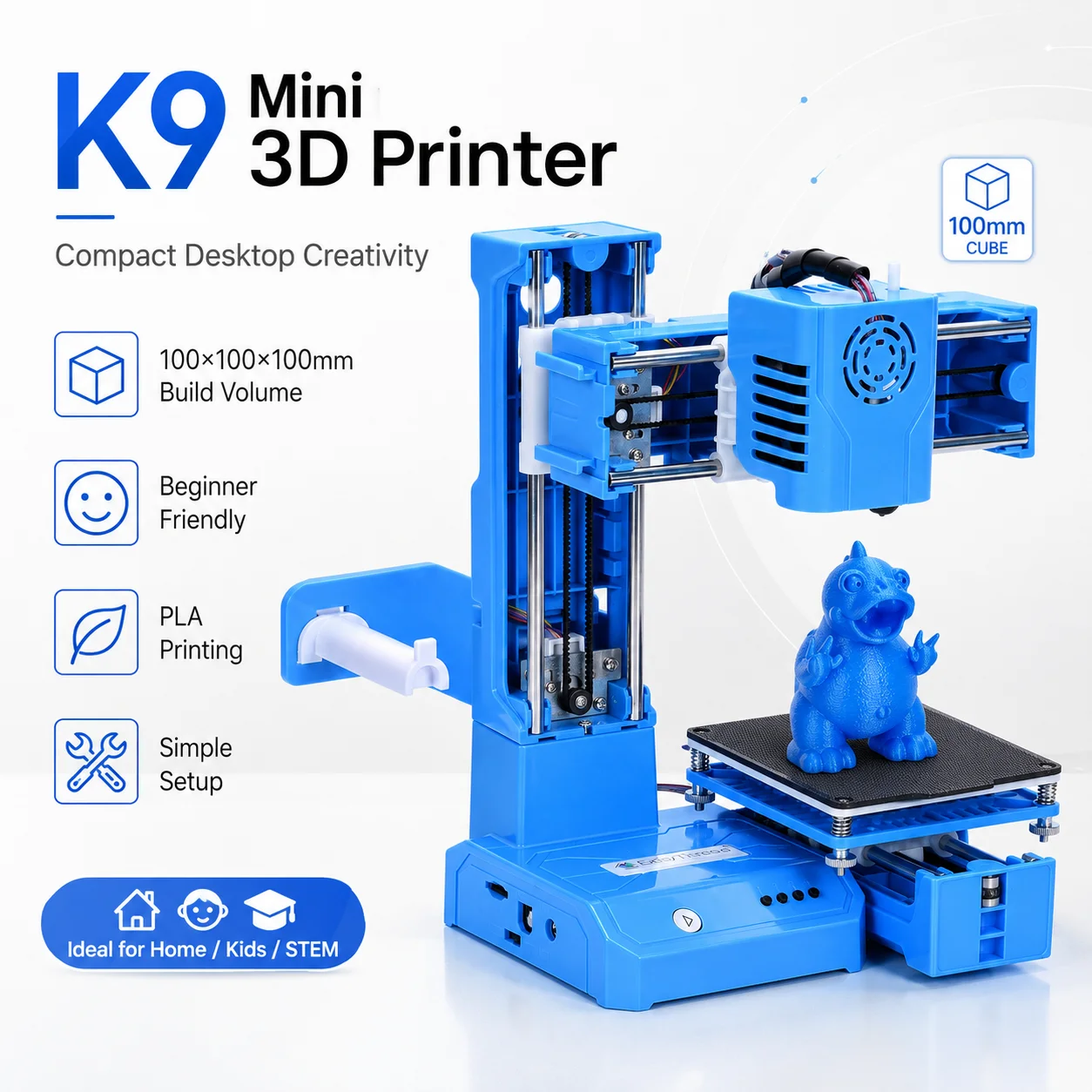 Nuova Stampante 3D K9 Mini, Macchina per Stampa 3D Entry Level