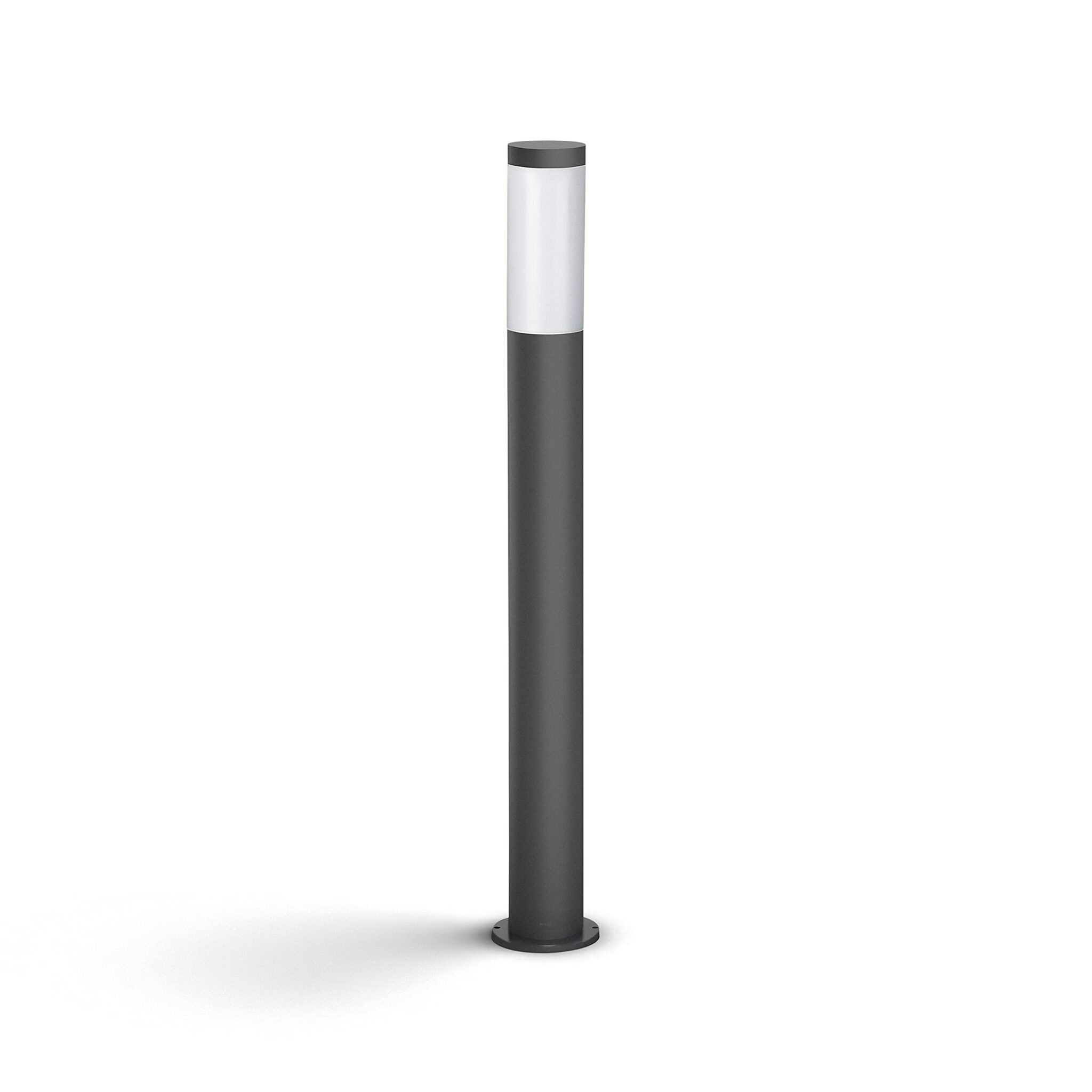 Philips LED Utrecht, Palo per Esterni, Attacco E27, IP44, 2700K, Antracite
