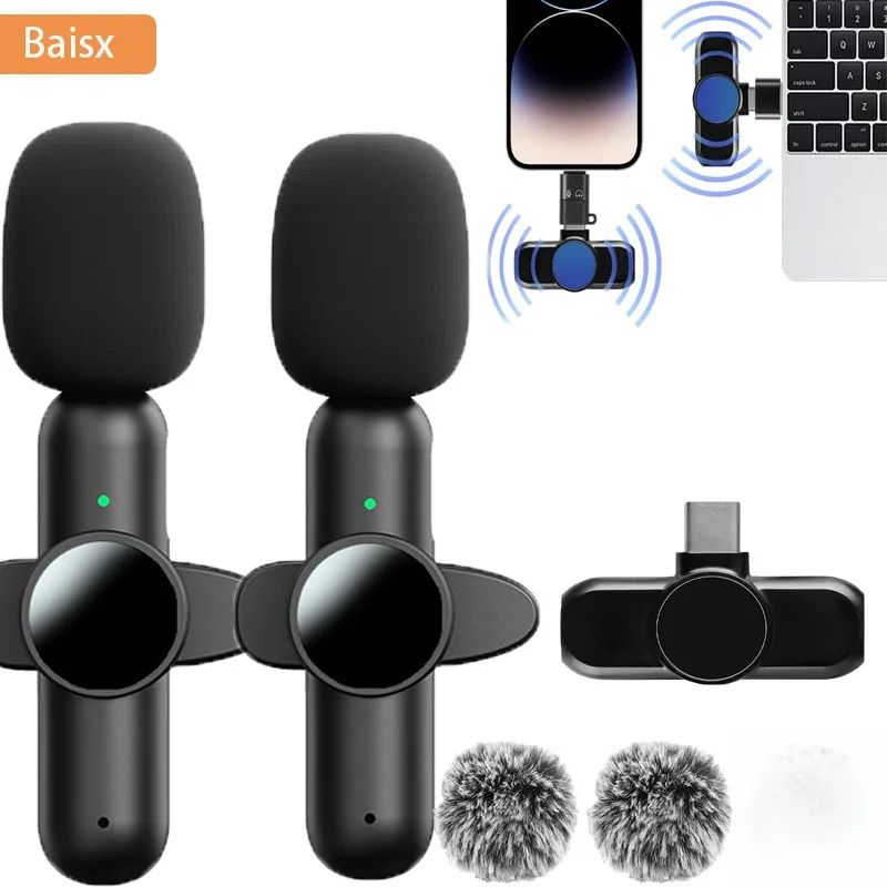 Microfono Lavalier Wireless per iPhone iPad, Microfono Senza Fili per Registrazione, Streaming Live, YouTube, Facebook, Riduzione del Rumore, Sincronizzazione Automatica