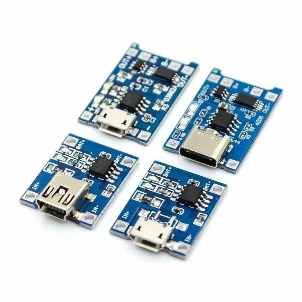 1-20 Pezzi Modulo Caricabatterie USB Type-C/Micro/Mini 5V 1A 18650 TP4056 con Funzione di Protezione per Batterie al Litio Li-Ion