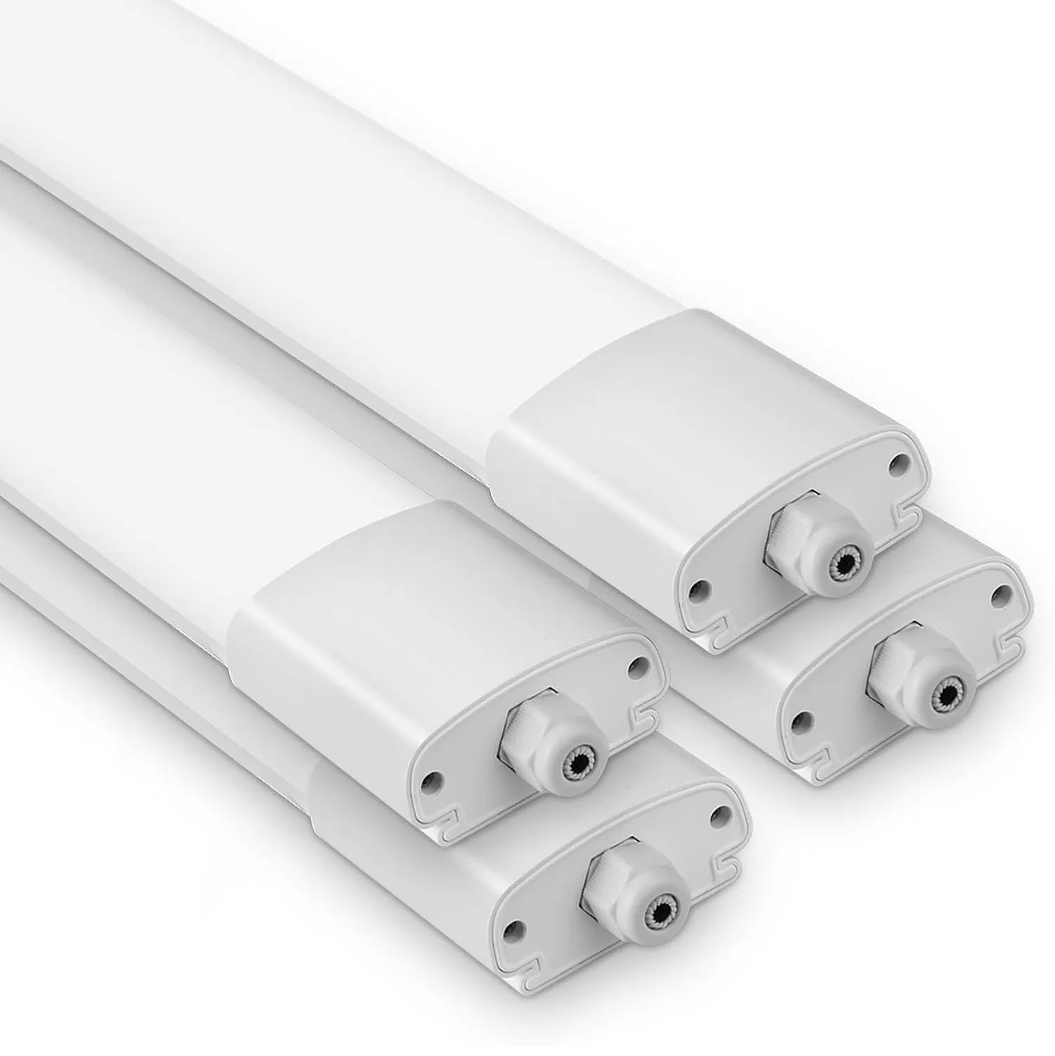 Confezione da 4/2 LED Luce per ambienti bagnati 120 cm, 36 W 3960LM IP66 Plafoniera collegabile impermeabile per garage, officina, bagno, 4000 K