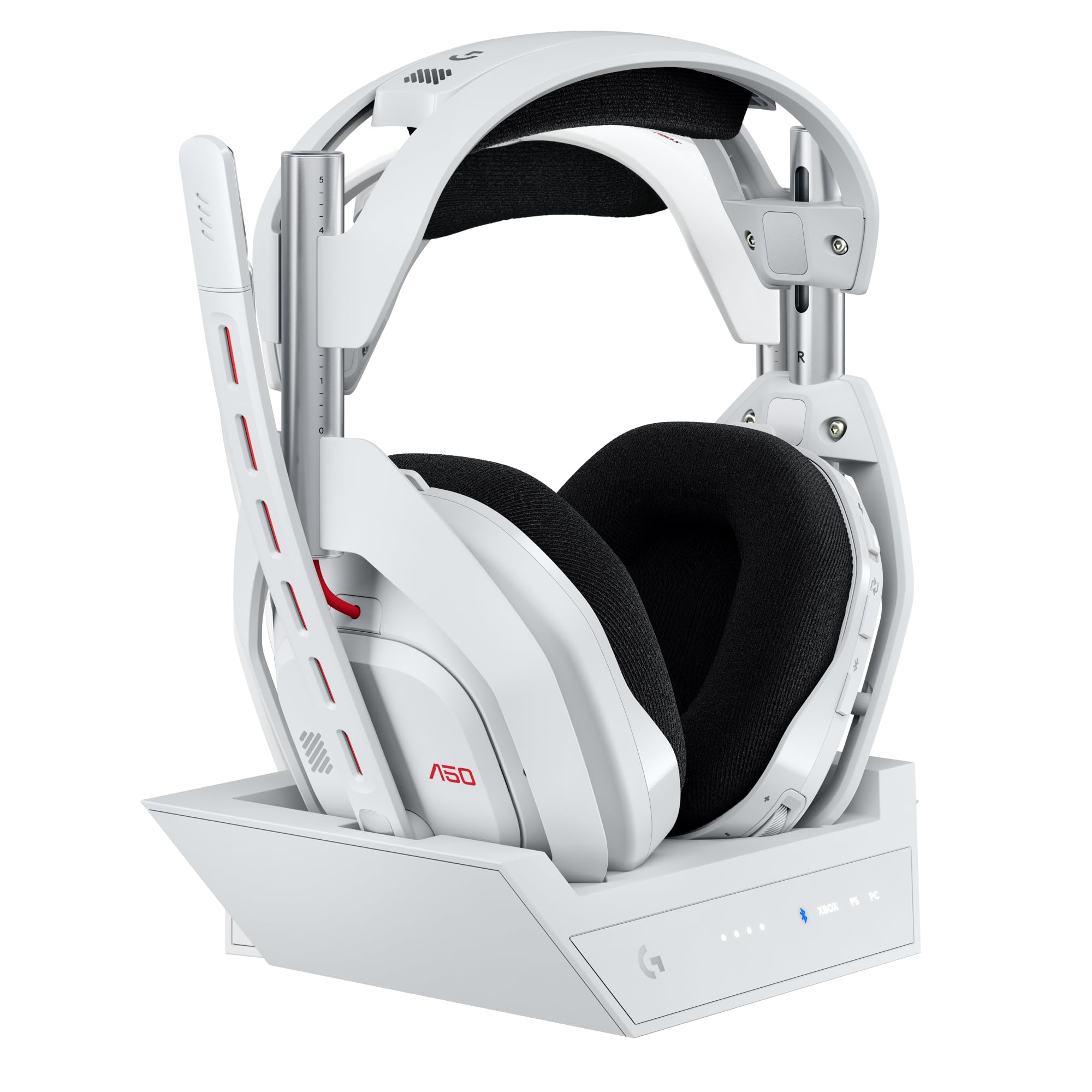 Logitech G Astro A50 cuffia e microfono gaming wireless LIGHTSPEED + base | (Gen 5), PRO-G GRAPHENE, passaggio fra 3 sistemi, USB-C per Xbox, PS5, PC/Mac,Nintendo Switch, Switch 2…