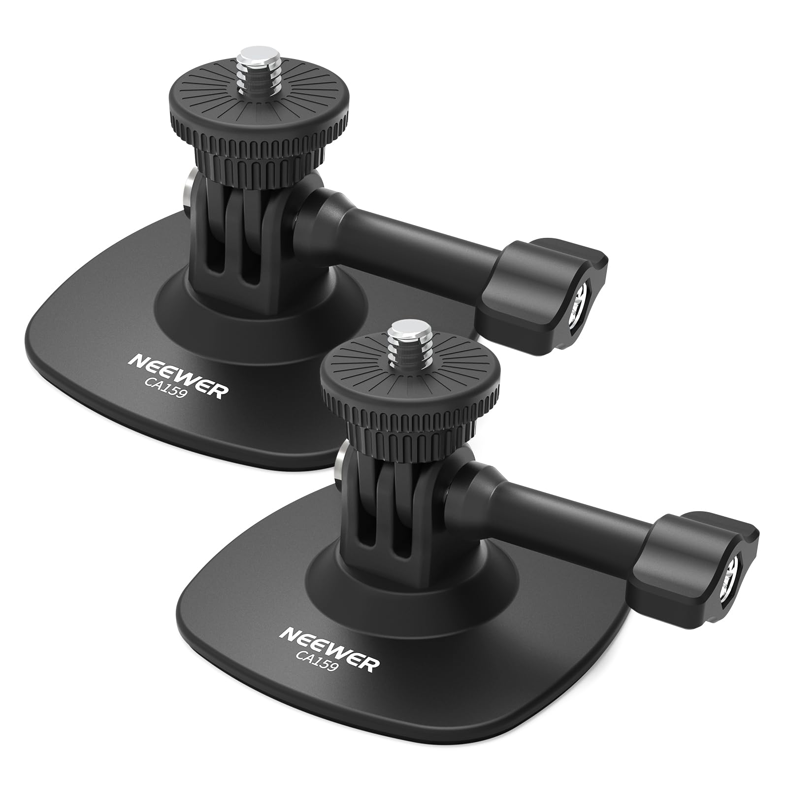NEEWER Supporto Adesivo da 2pz Compatibile con Insta 360 GoPro DJI AKASO Action Camera, Base Attacco Casco Auto Flessibile a 180° per Riprese Video POV Live Streaming, per Accesso…