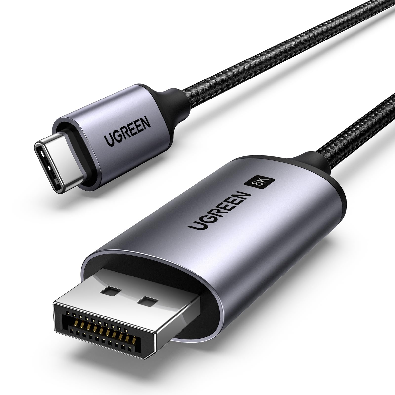 UGREEN Cavo USB C a DisplayPort 1.4 8K 60Hz 30Hz Thunderbolt 4 3 DP1.4 1M | 4K 240Hz 144Hz HDR VRR Compatibile con iPhone 17 Pro Max Air Mac mini M4/M4 Pro MacBook M4 Pro Max iPad…
