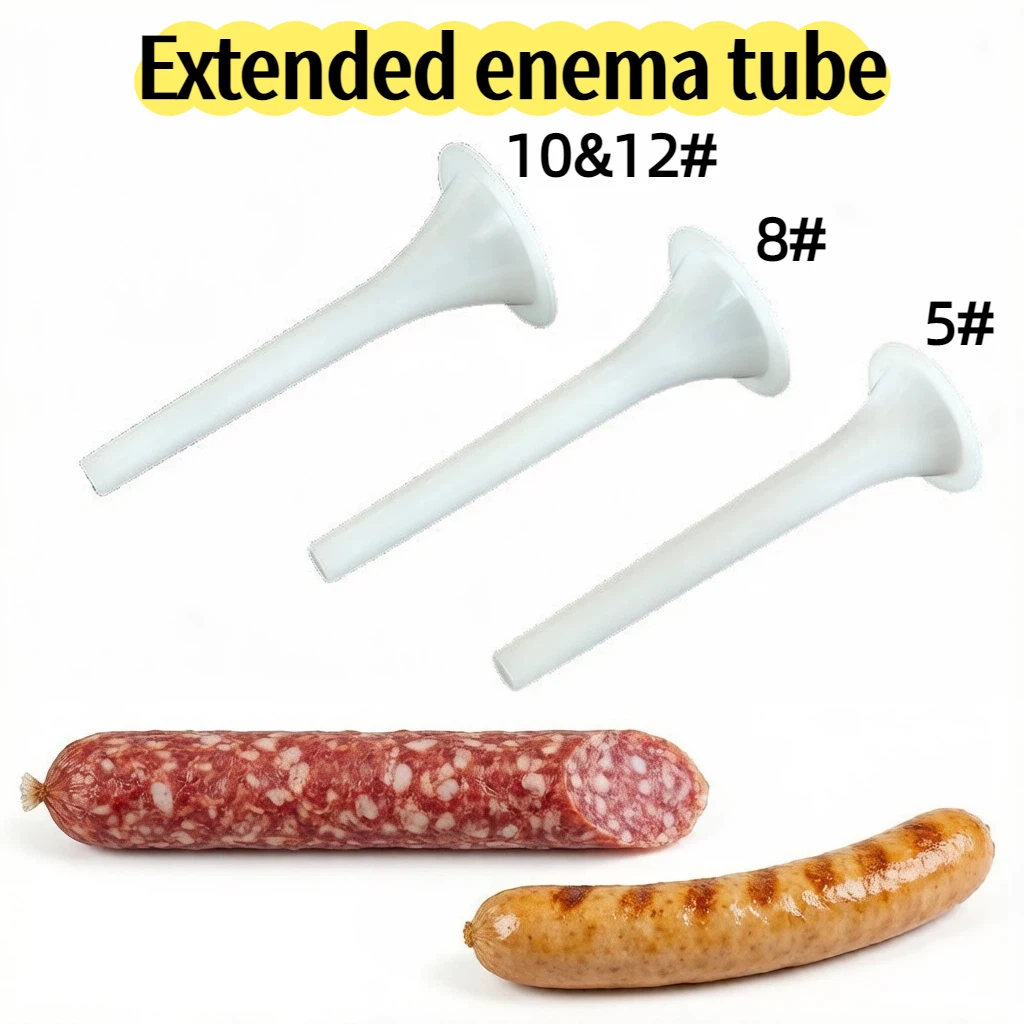 Tubo per insaccati, tubo intestinale esteso per ovini, imbuto per rivestimento intestinale, 5 # 8 # 10&12 # Tritacarne, bocchetta per insaccare salsicce