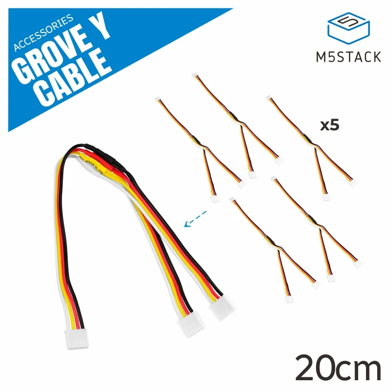 Cavo ufficiale Grove Y M5Stack da 20 cm (5 pezzi)