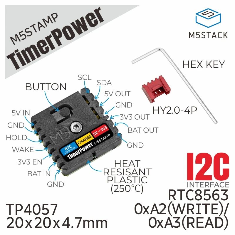 M5Stack Potenza timer timbro M5 ufficiale (BM8563)