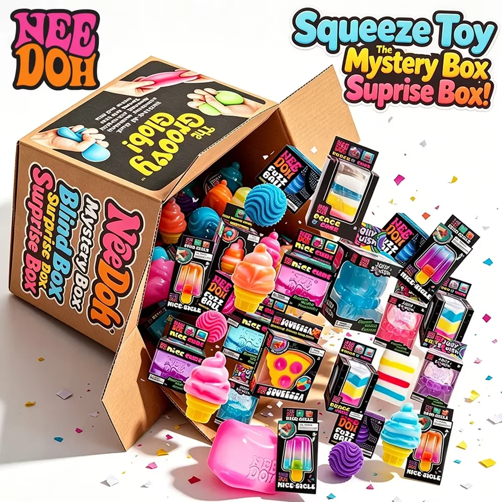 2026 NeeDoh Schylling Squeez Toy Squishy Blind Box Multi Slow-Rising Squishy Giocattolo Antistress per ADHD da Tenere tra le Dita Mystery Box Regalo
