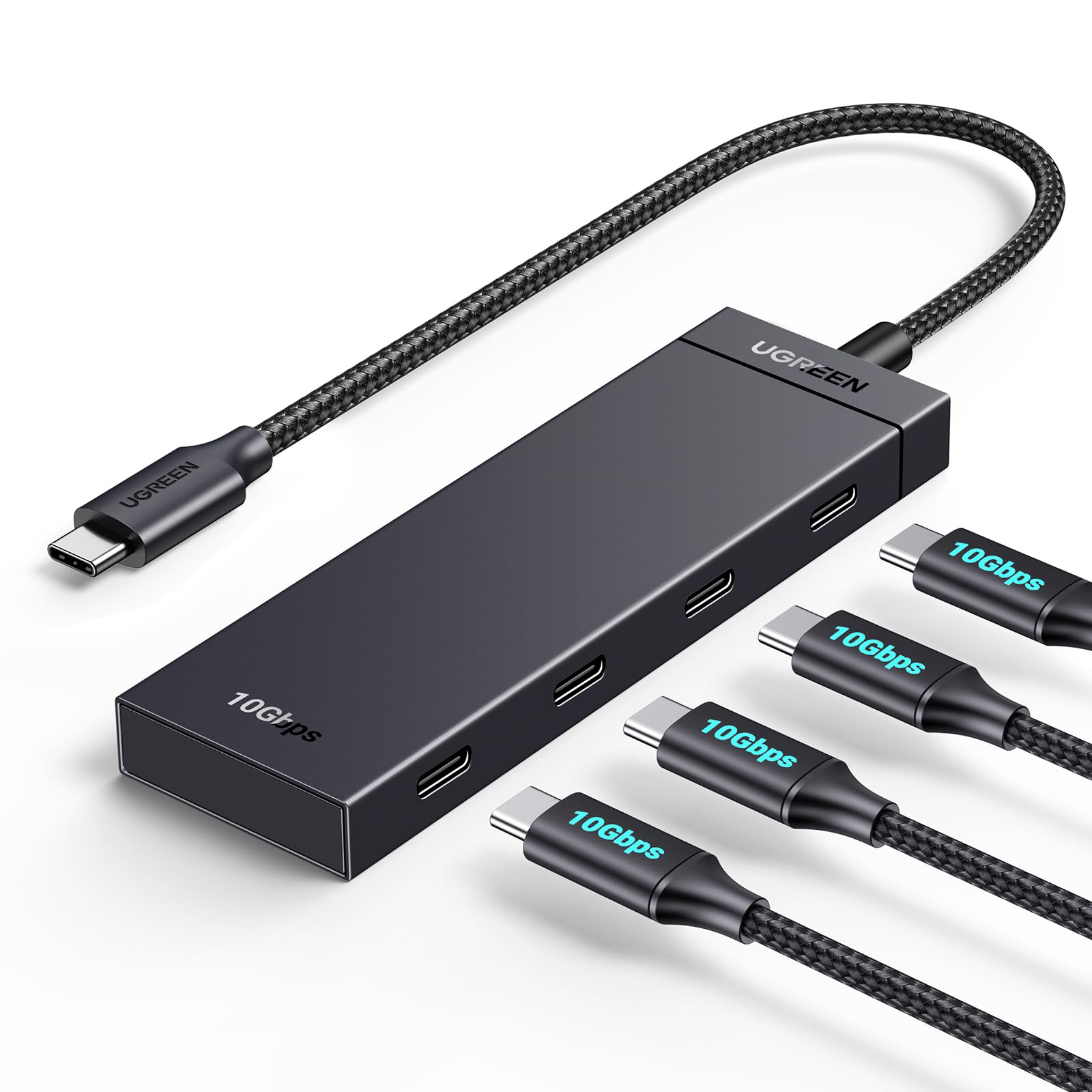 UGREEN 10Gbps Hub USB C 3.2 Gen 2 a 4 Porte Type-C Sdoppiatore USB C | Compatibile con iPhone 17 Pro Max Air MacBook Pro Air iMac XPS iPad Surface Galaxy S24 Cavo 30CM