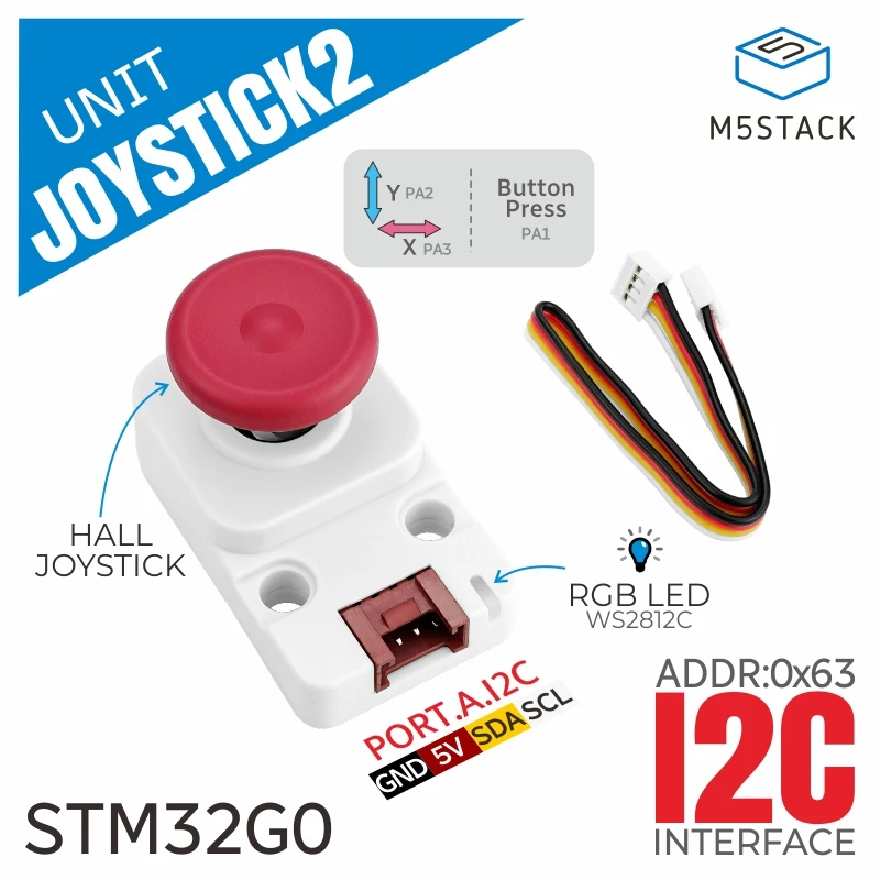 Joystick I2c ufficiale M5Stack 2 unità (STM32G030)