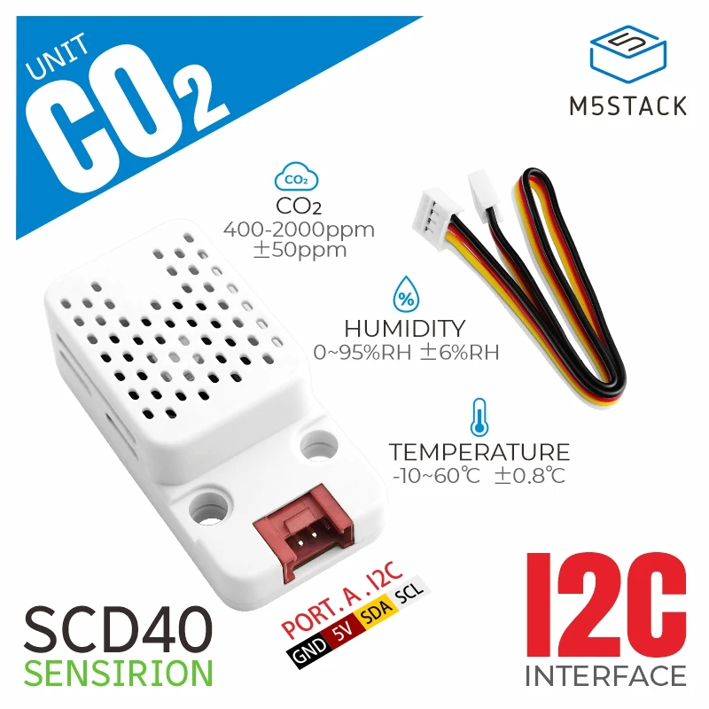 Unità CO2 M5Stack con Sensore di Temperatura e Umidità (SCD40)