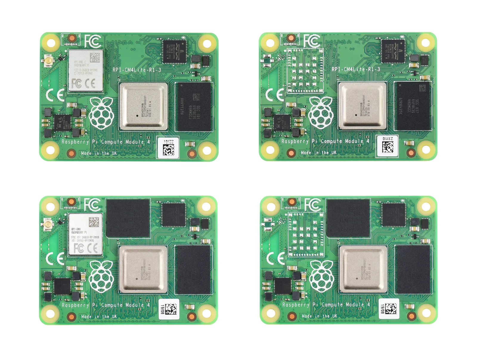Opzioni per il Raspberry Pi Compute Module 4: RAM / EMMC / Wireless ad alta velocità, RAM di grandi dimensioni, basso consumo, prestazioni migliorate