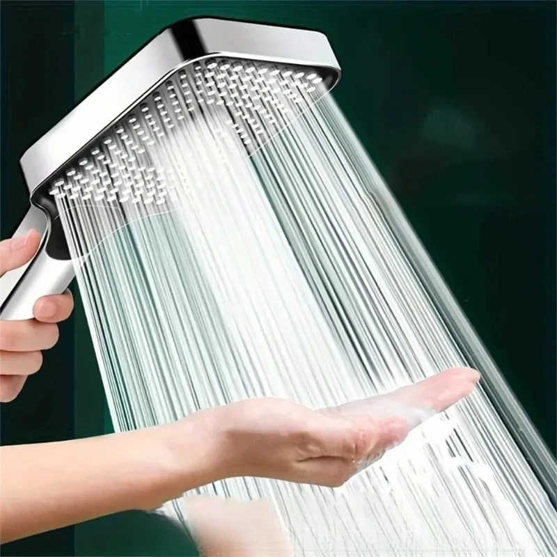 Soffione Doccia Regolabile a 3 Modalità ad Alta Pressione, Grande Flusso, Risparmio Idrico, Effetto Pioggia, Miscelatore Doccia, Accessorio Bagno