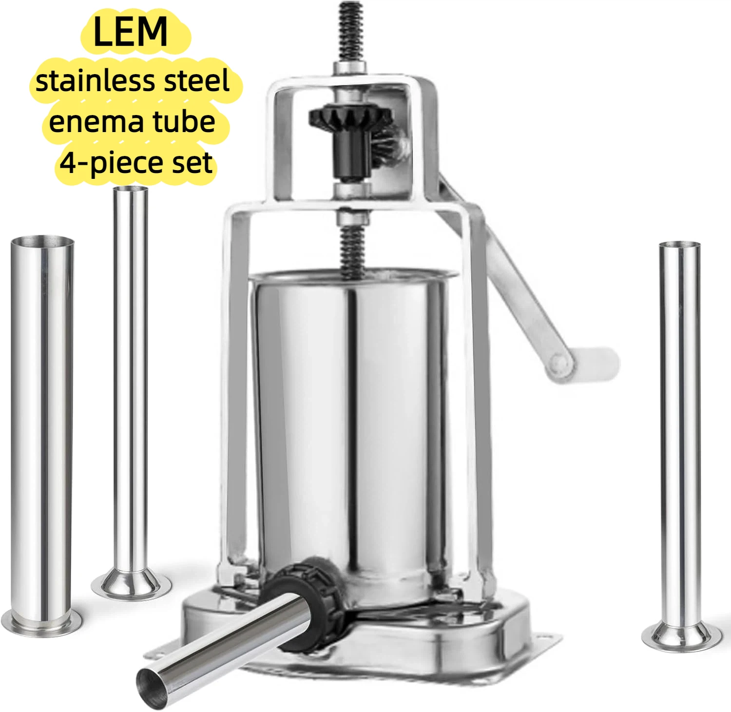 Adatto per tubi per salsicce in acciaio inossidabile LEM 606, 606SS, 1606, 1606SS, set di 4 imbuti per insaccare salsicce LEM