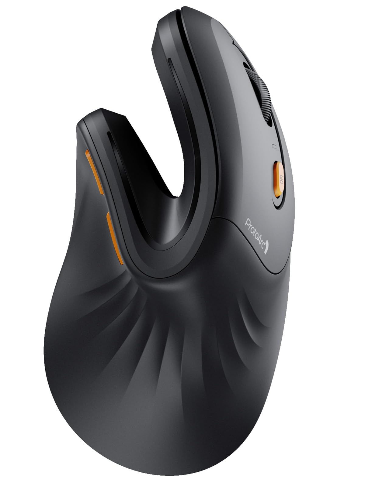 ProtoArc EM11 NL Mouse Ergonomico Verticale Senza Fili Ottico, Ricaricabile | 3 Porte Dispositivi (2*Bluetooth &USB), 3 DPI Regolabili per Computer, iPad, Mac, Windows - Nero