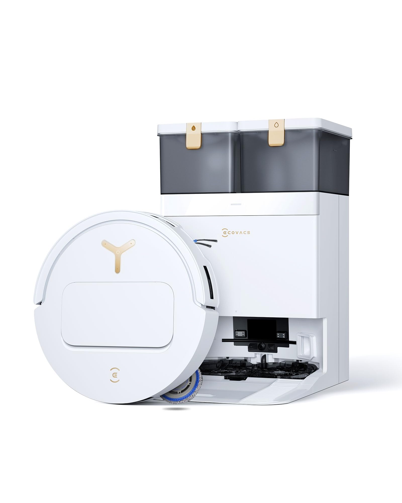 ECOVACS T50 PRO OMNI Gen3 Robot Aspirapolvere Lavapavimenti 25000 Pa | AIVI 3D 3.0, Lavaggio a 75 °C, ZeroTangle 3.0 Tecnologia Anti-ingombramento, Ricarica Automatica, 81mm
