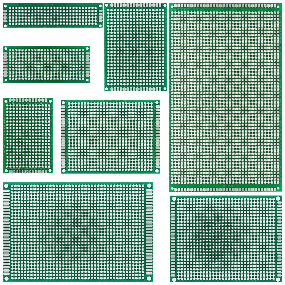 5 Pezzi Scheda Prototipo PCB Universale a Doppia Faccia per Circuiti Stampati Fai-da-te 7x9 6x8 5x7 4x6 3x7 2x8cm