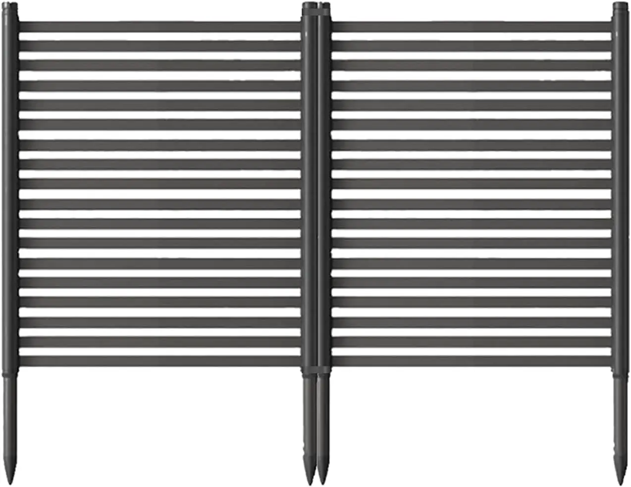 Set di 2 Recinzioni da Giardino a Traliccio 120 x 180 cm, Griglia Metallica per Piante, per Aiuole, Balcone, Piscina, Schermo Privacy per Balcone